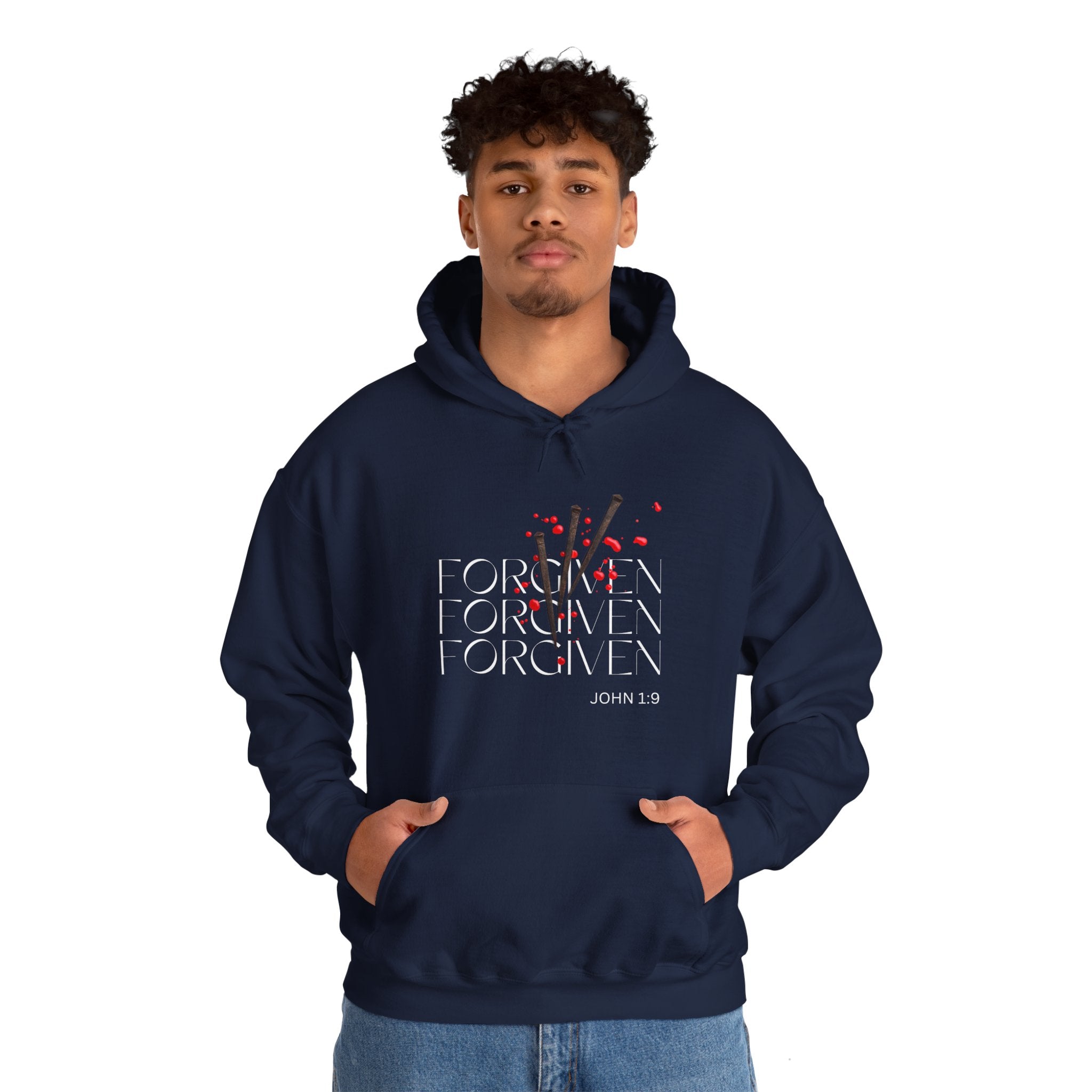 Forgiven Unisex Heavy Blend™ Hooded Sweatshirt - Rose Indigo Designs LLC