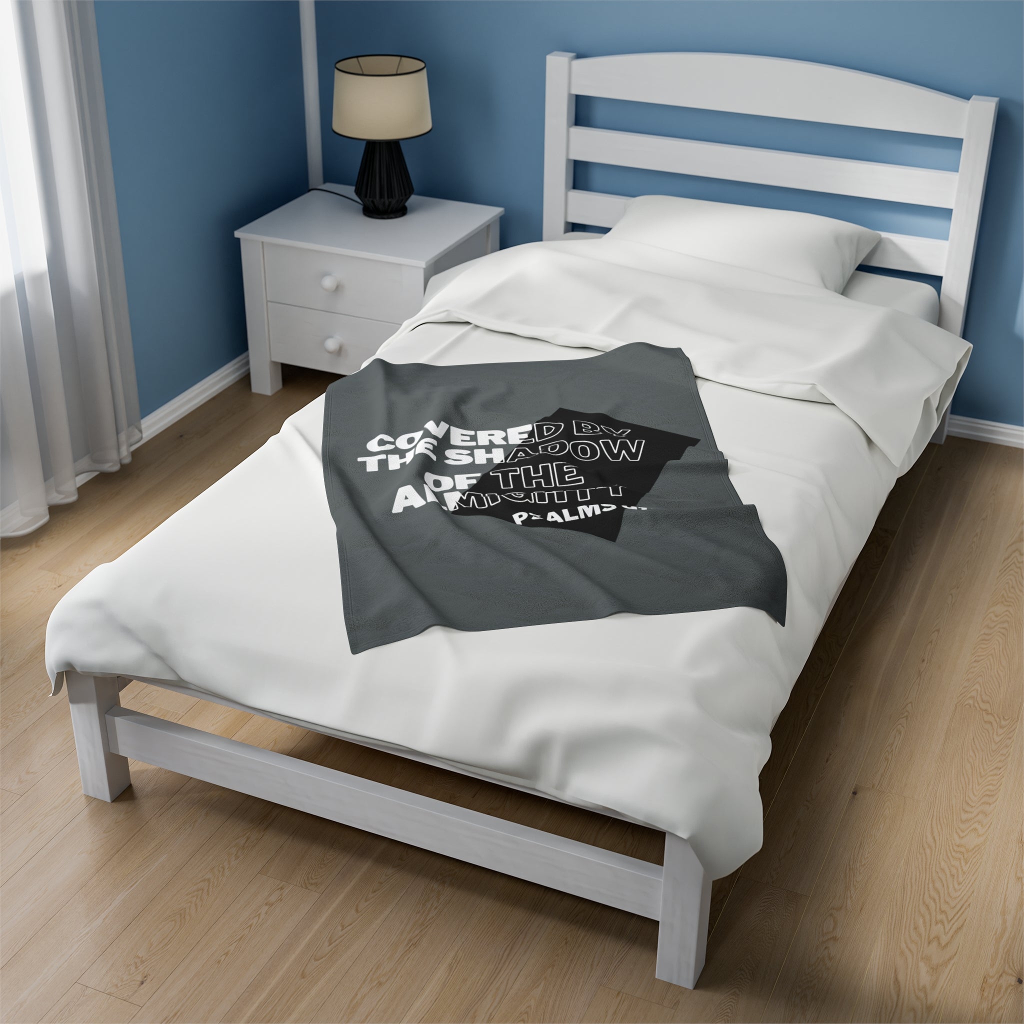 PSALMS 91:1 Velveteen Plush Blanket - Rose Indigo Designs LLC