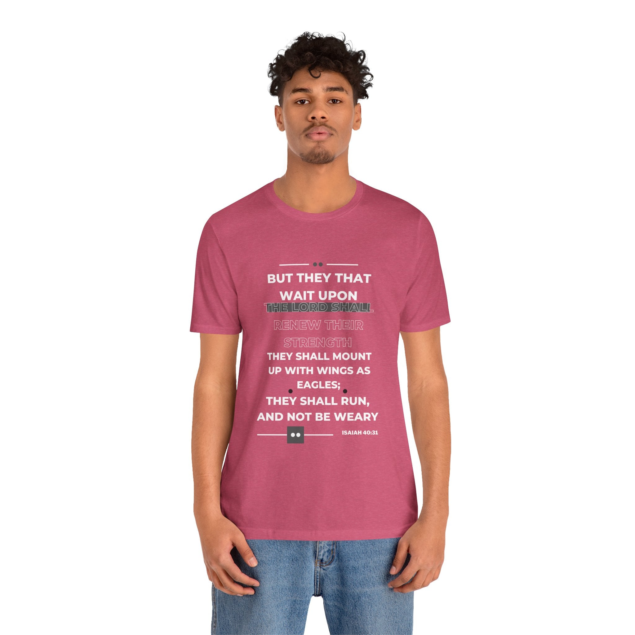 ISAIAH 40:31 Unisex Jersey Short Sleeve Tee - Rose Indigo Designs LLC