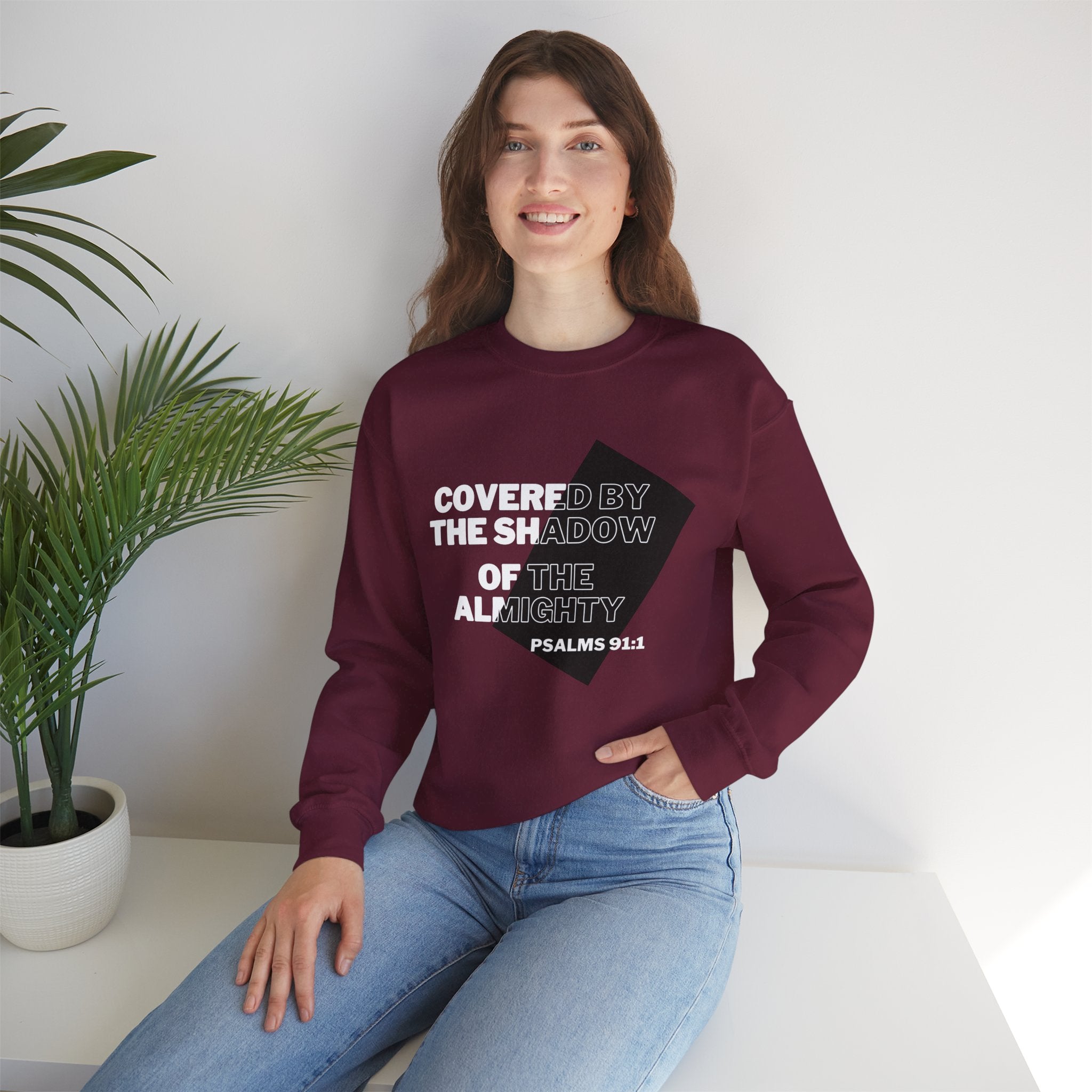 PSALMS 91:1 Unisex Heavy Blend™ Crewneck Sweatshirt
