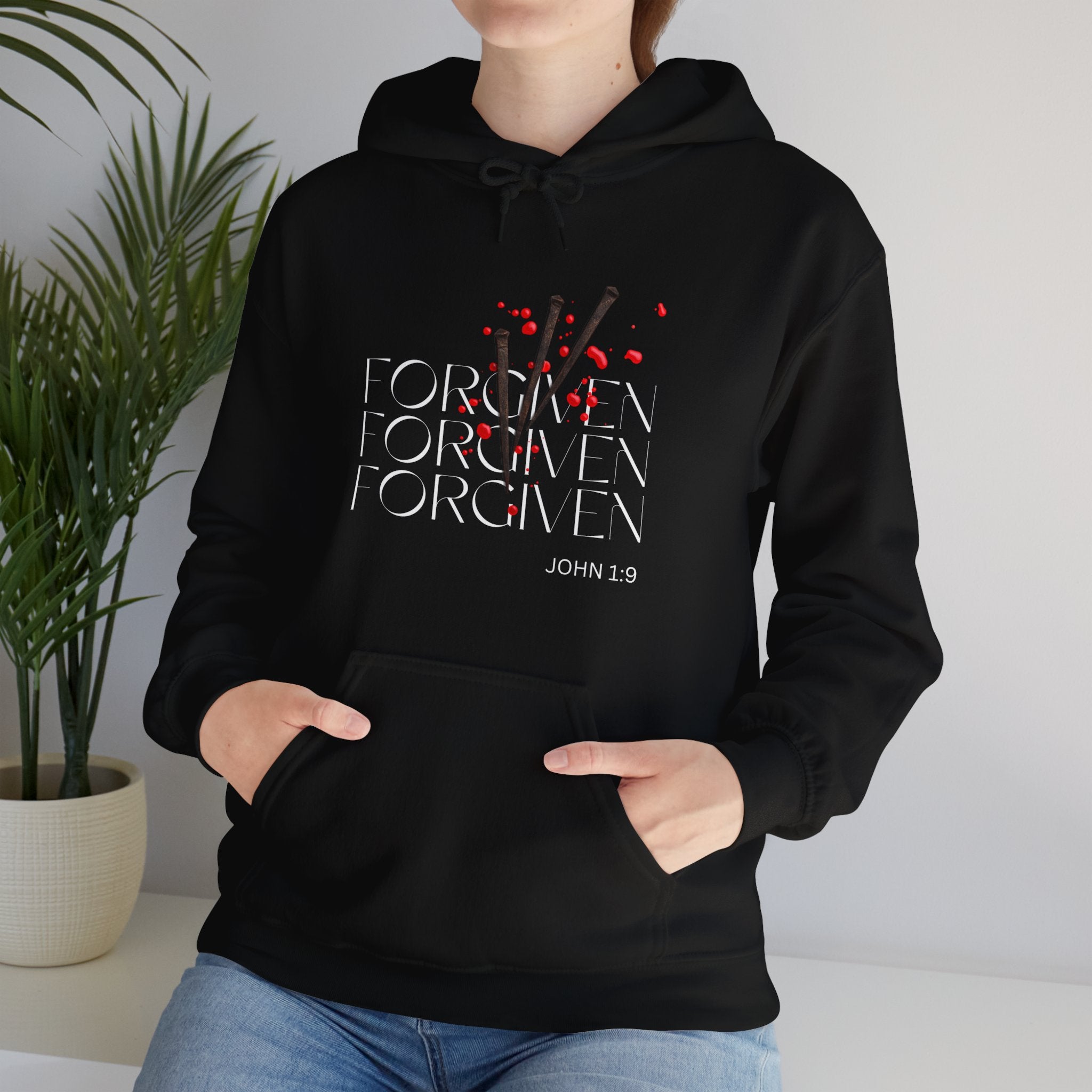 Forgiven Unisex Heavy Blend™ Hooded Sweatshirt - Rose Indigo Designs LLC