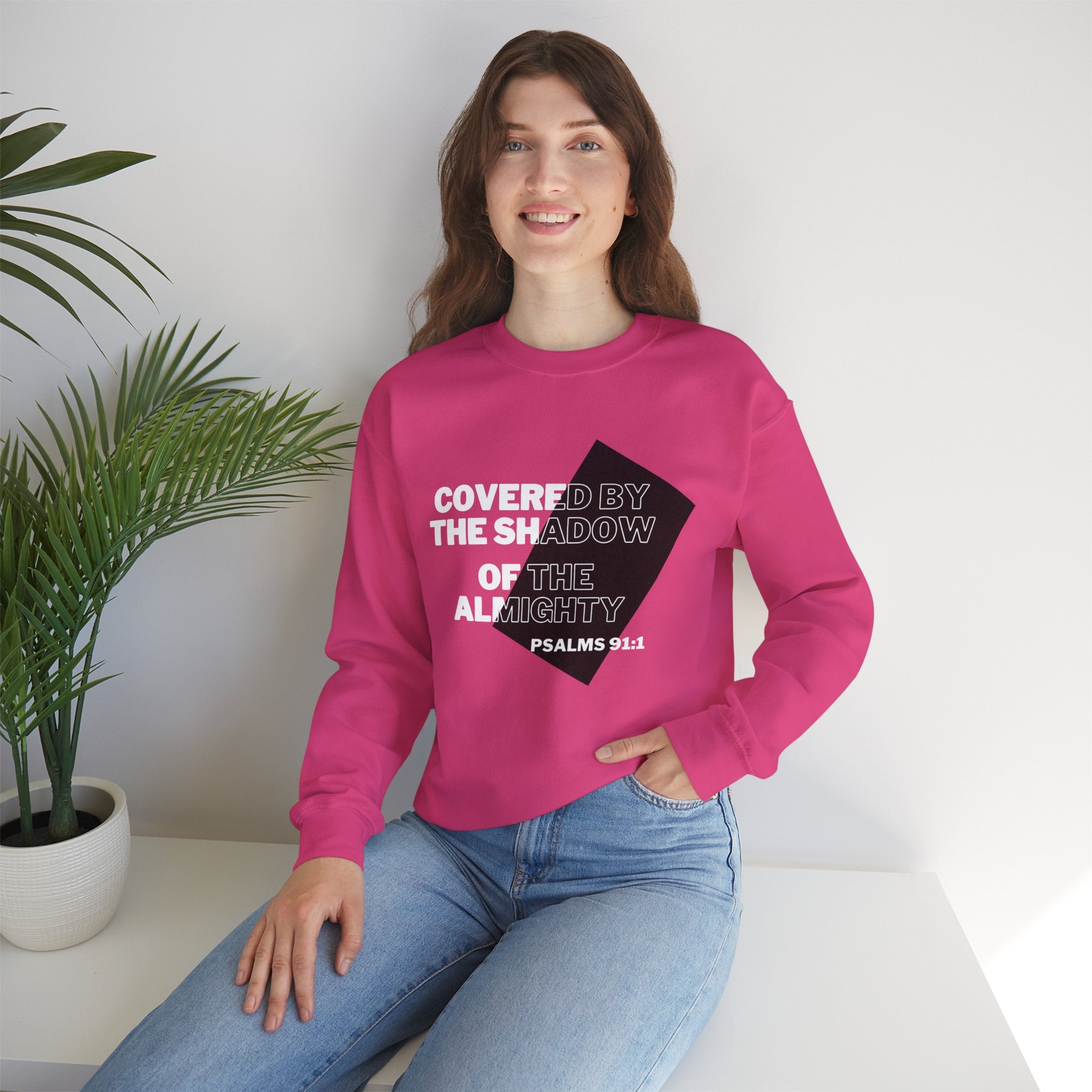 PSALMS 91:1 Unisex Heavy Blend™ Crewneck Sweatshirt