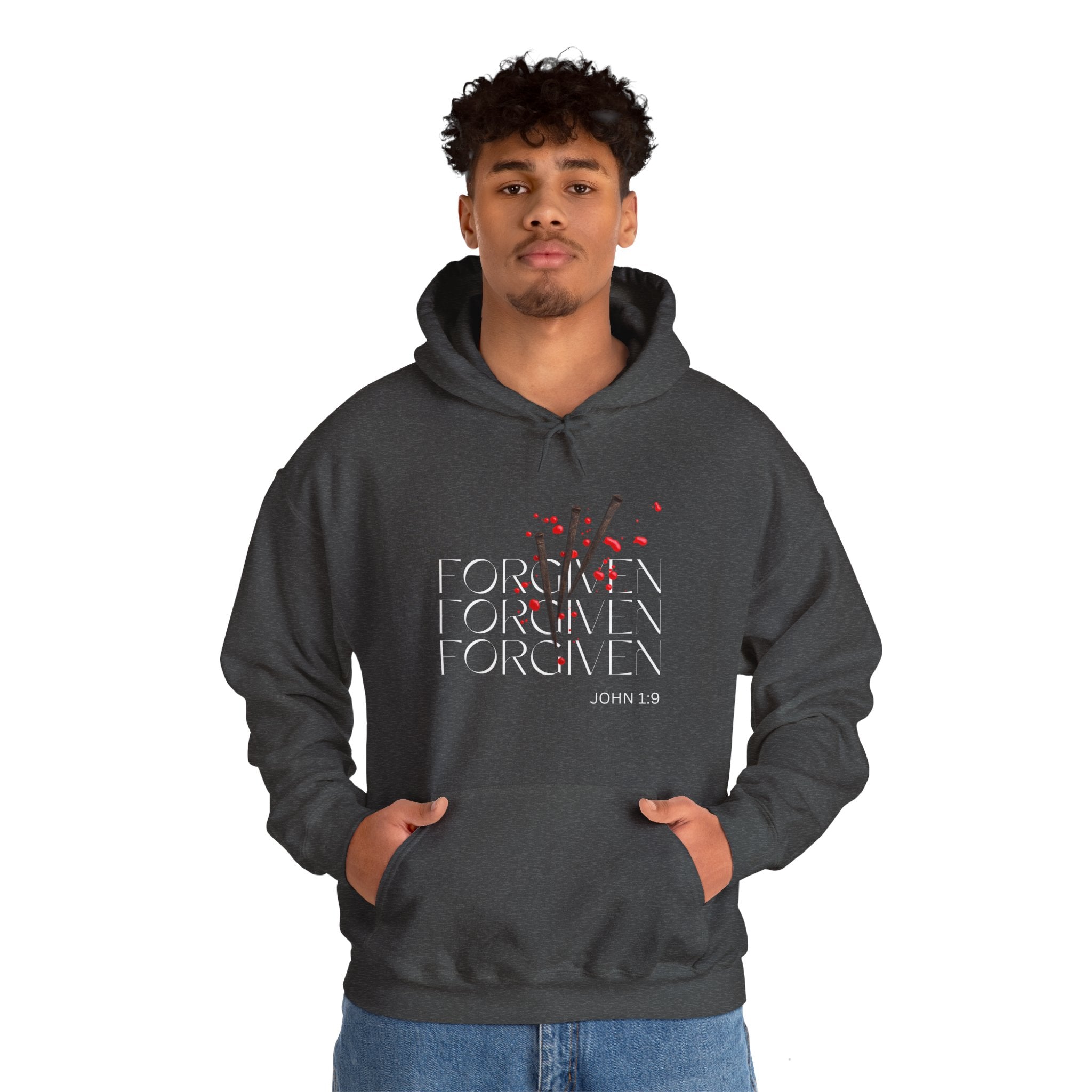 Forgiven Unisex Heavy Blend™ Hooded Sweatshirt - Rose Indigo Designs LLC