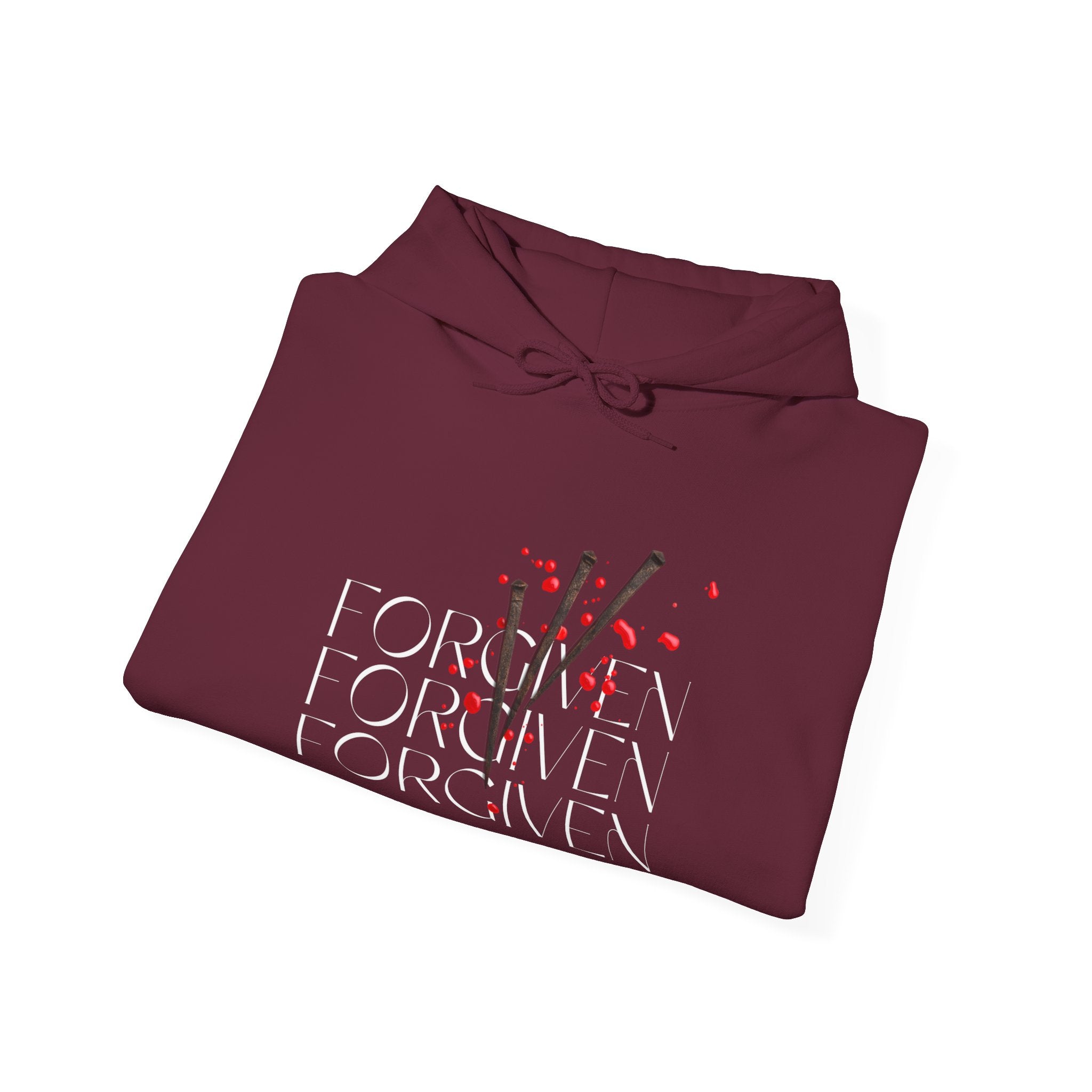 Forgiven Unisex Heavy Blend™ Hooded Sweatshirt - Rose Indigo Designs LLC
