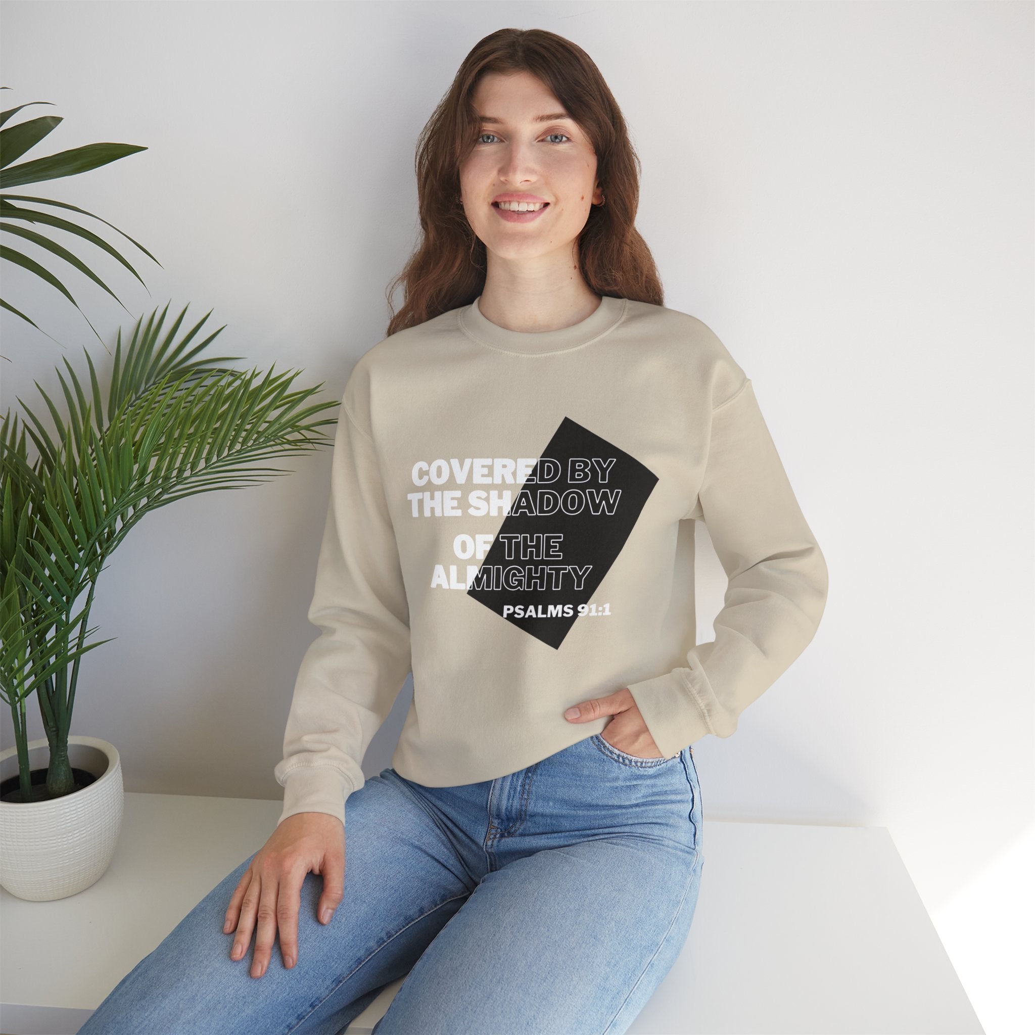 PSALMS 91:1 Unisex Heavy Blend™ Crewneck Sweatshirt