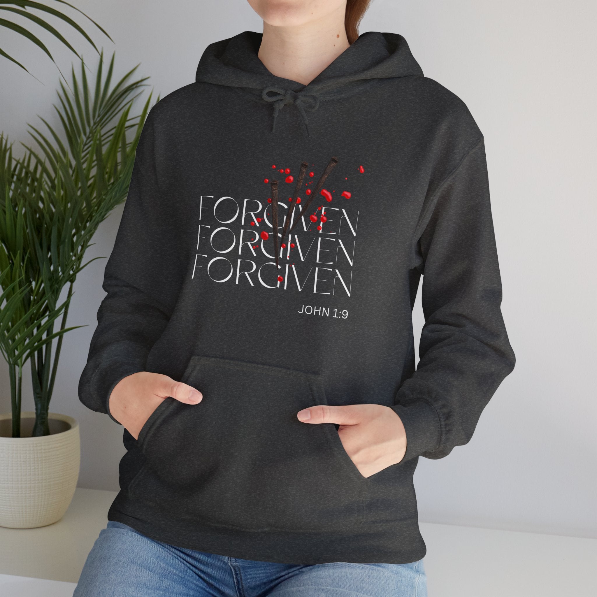 Forgiven Unisex Heavy Blend™ Hooded Sweatshirt - Rose Indigo Designs LLC