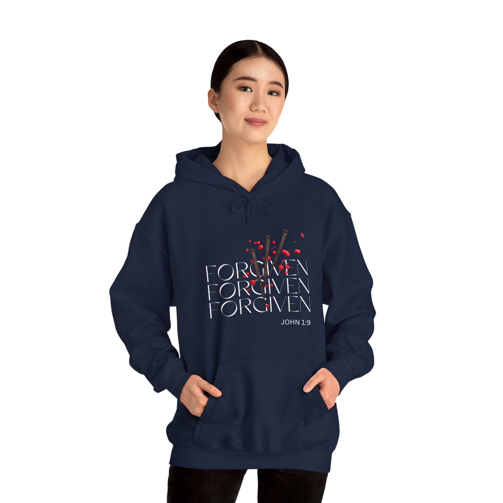 Forgiven Unisex Heavy Blend™ Hooded Sweatshirt - Rose Indigo Designs LLC