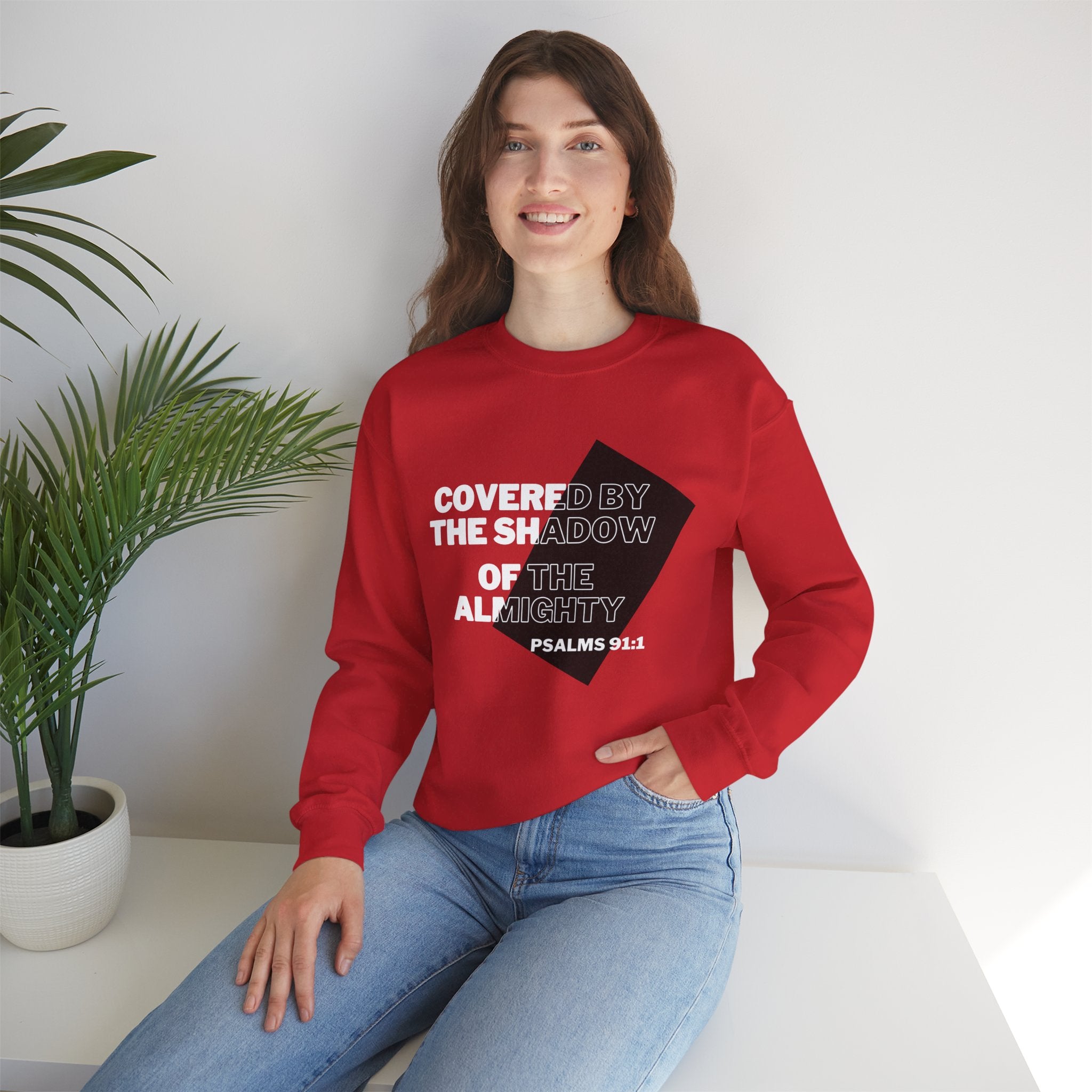 PSALMS 91:1 Unisex Heavy Blend™ Crewneck Sweatshirt