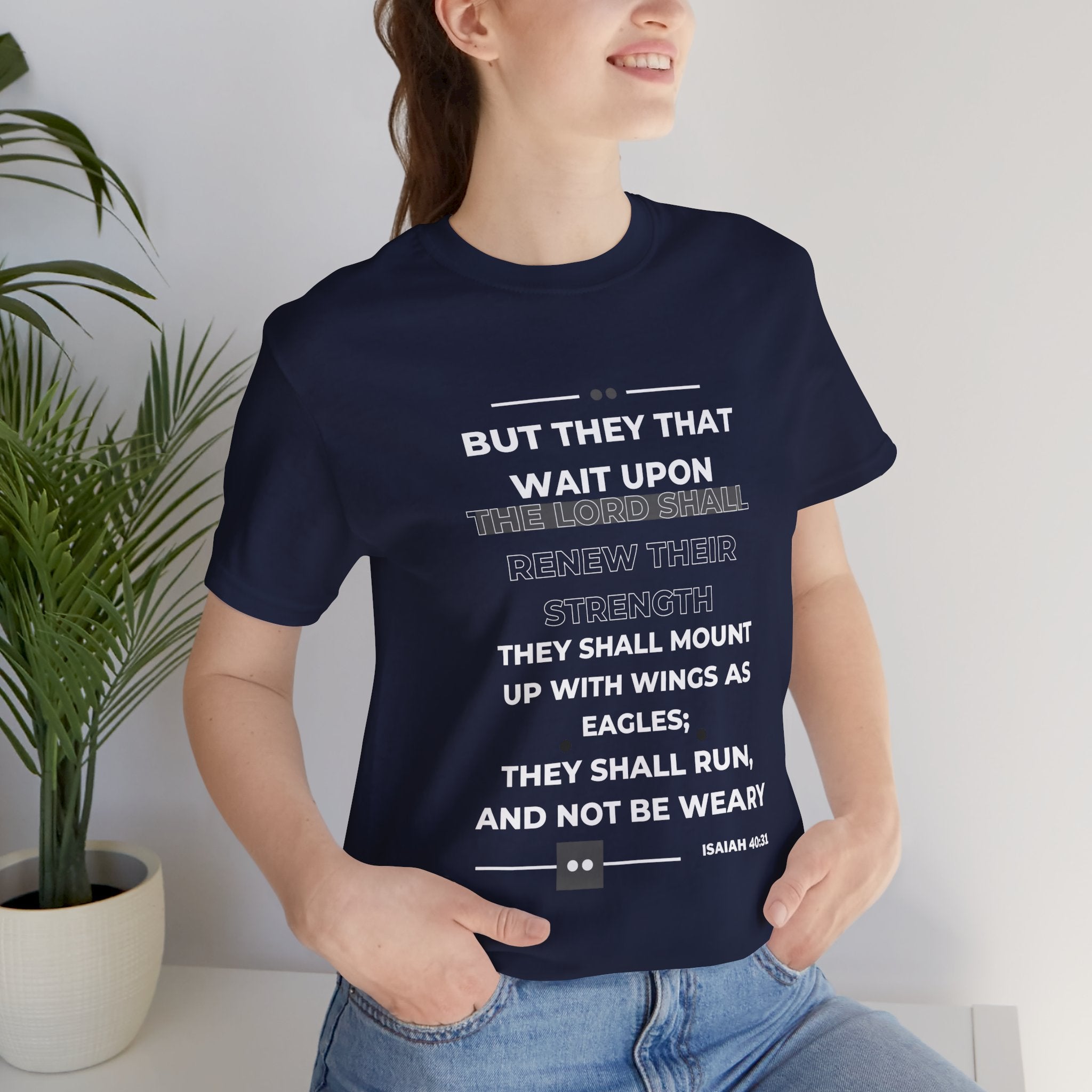 ISAIAH 40:31 Unisex Jersey Short Sleeve Tee - Rose Indigo Designs LLC