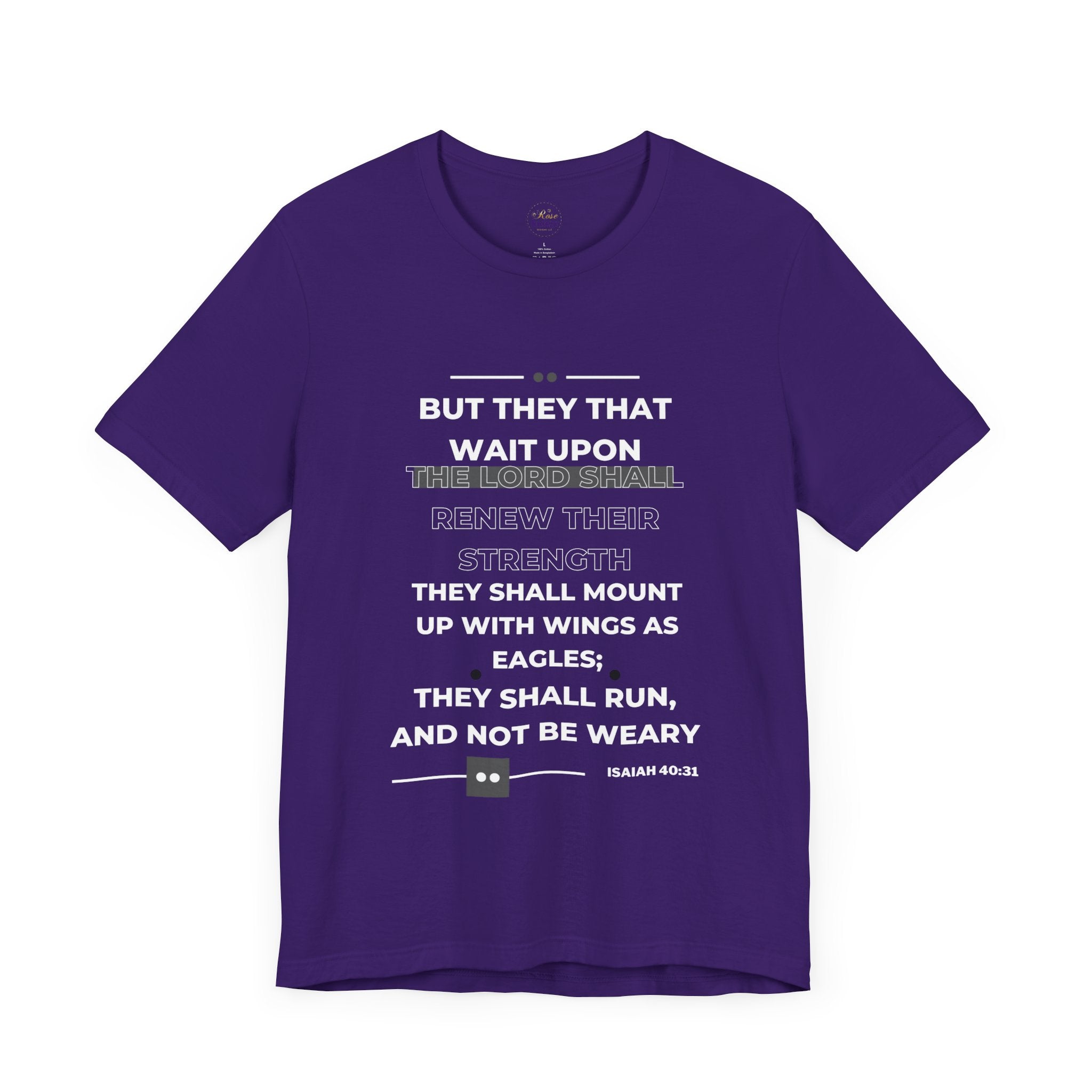 ISAIAH 40:31 Unisex Jersey Short Sleeve Tee - Rose Indigo Designs LLC