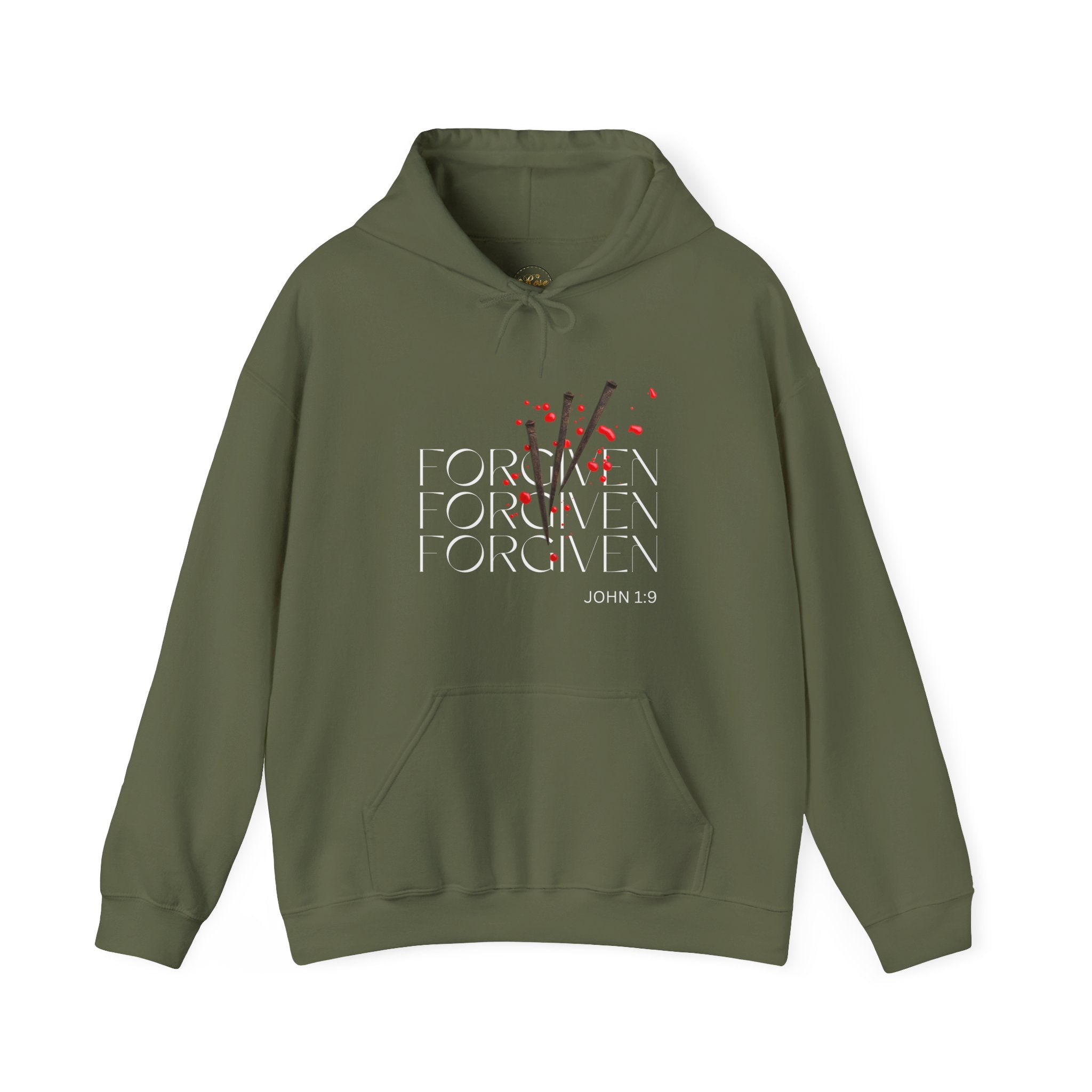 Forgiven Unisex Heavy Blend™ Hooded Sweatshirt - Rose Indigo Designs LLC