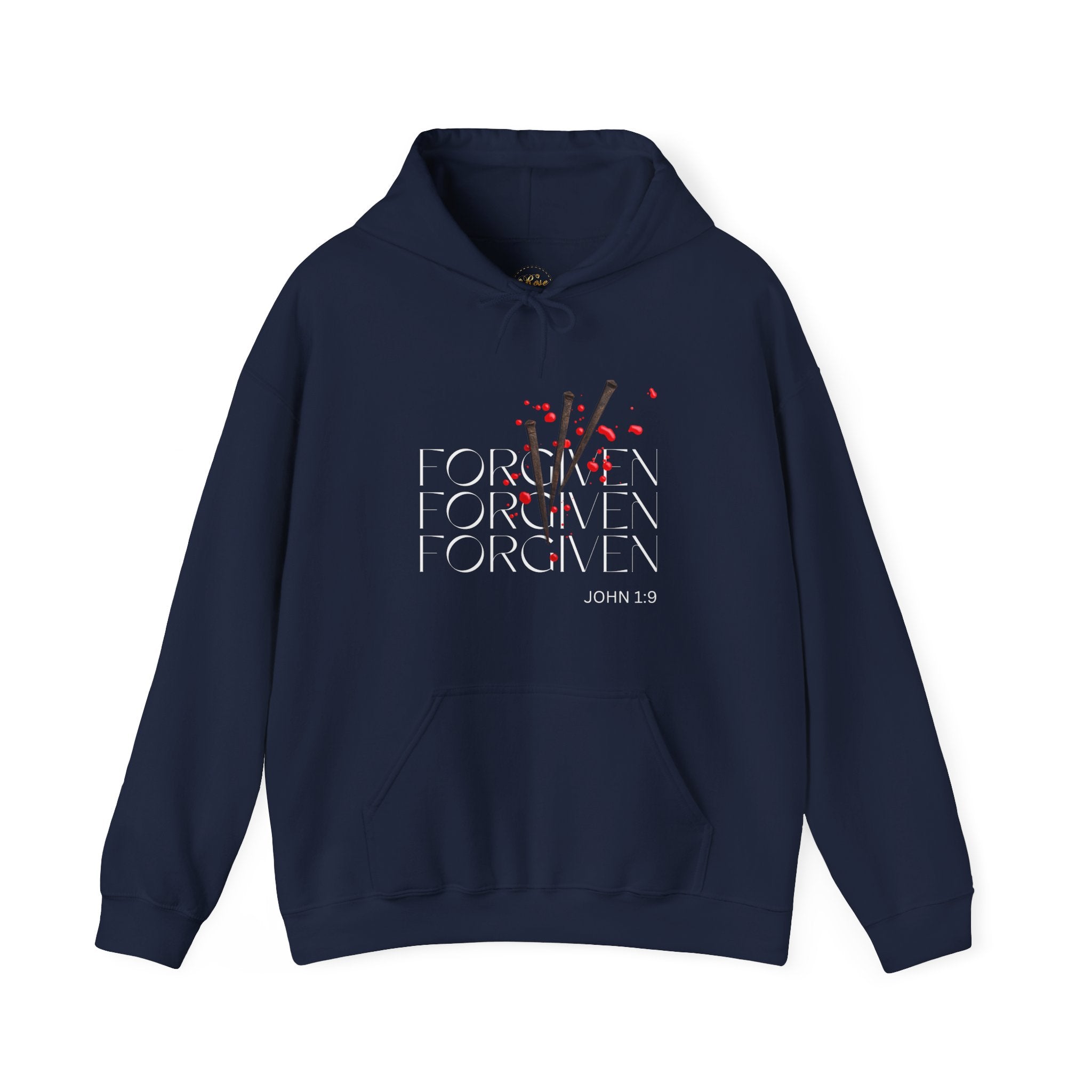 Forgiven Unisex Heavy Blend™ Hooded Sweatshirt - Rose Indigo Designs LLC