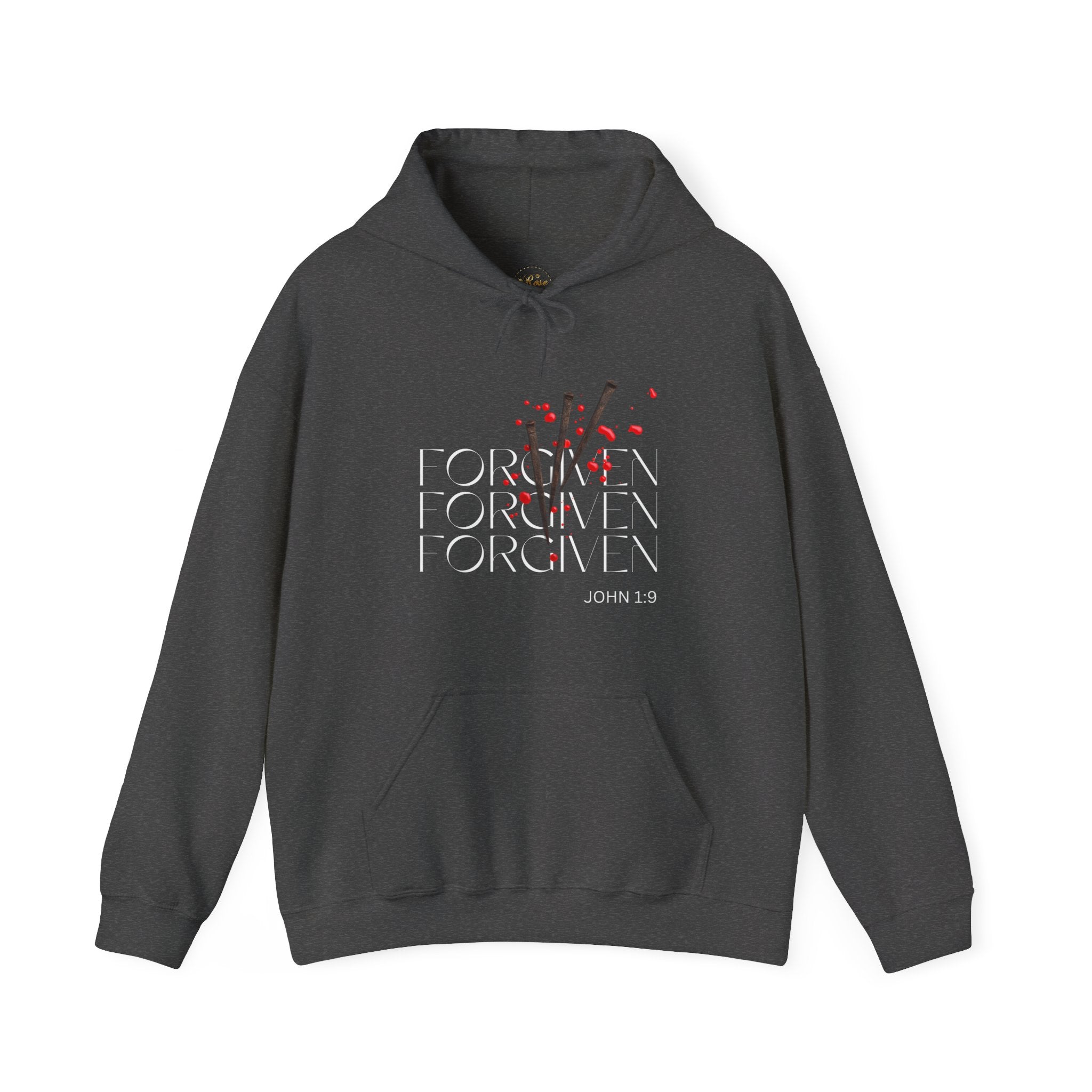 Forgiven Unisex Heavy Blend™ Hooded Sweatshirt - Rose Indigo Designs LLC