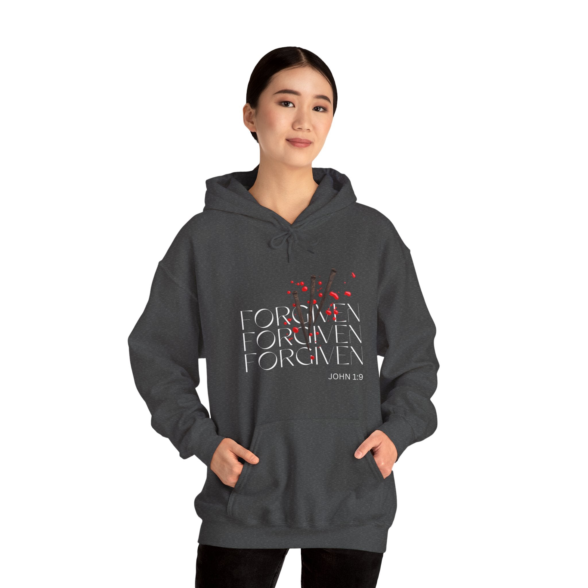 Forgiven Unisex Heavy Blend™ Hooded Sweatshirt - Rose Indigo Designs LLC
