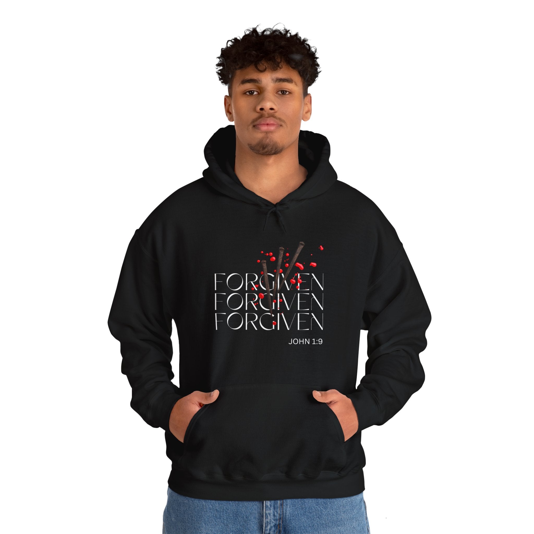 Forgiven Unisex Heavy Blend™ Hooded Sweatshirt - Rose Indigo Designs LLC