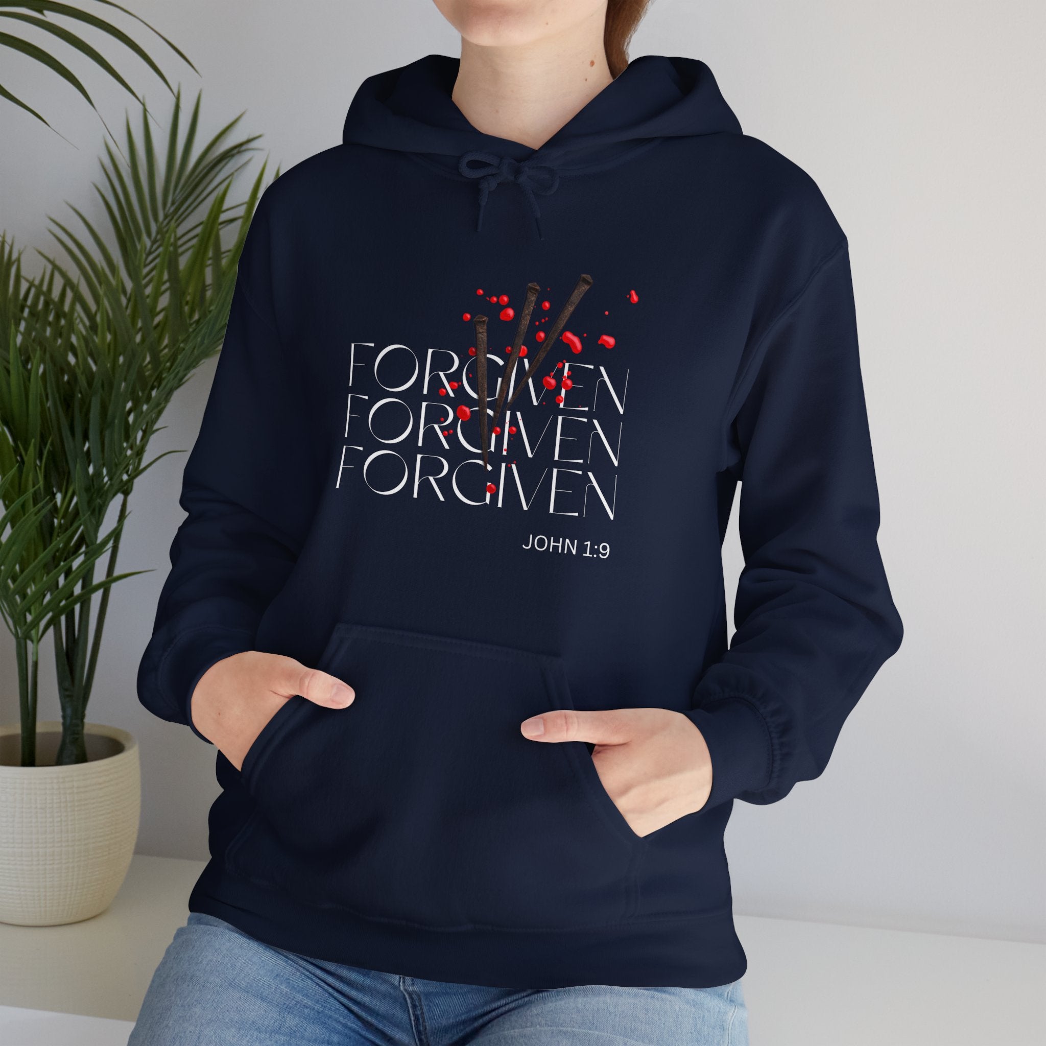 Forgiven Unisex Heavy Blend™ Hooded Sweatshirt - Rose Indigo Designs LLC