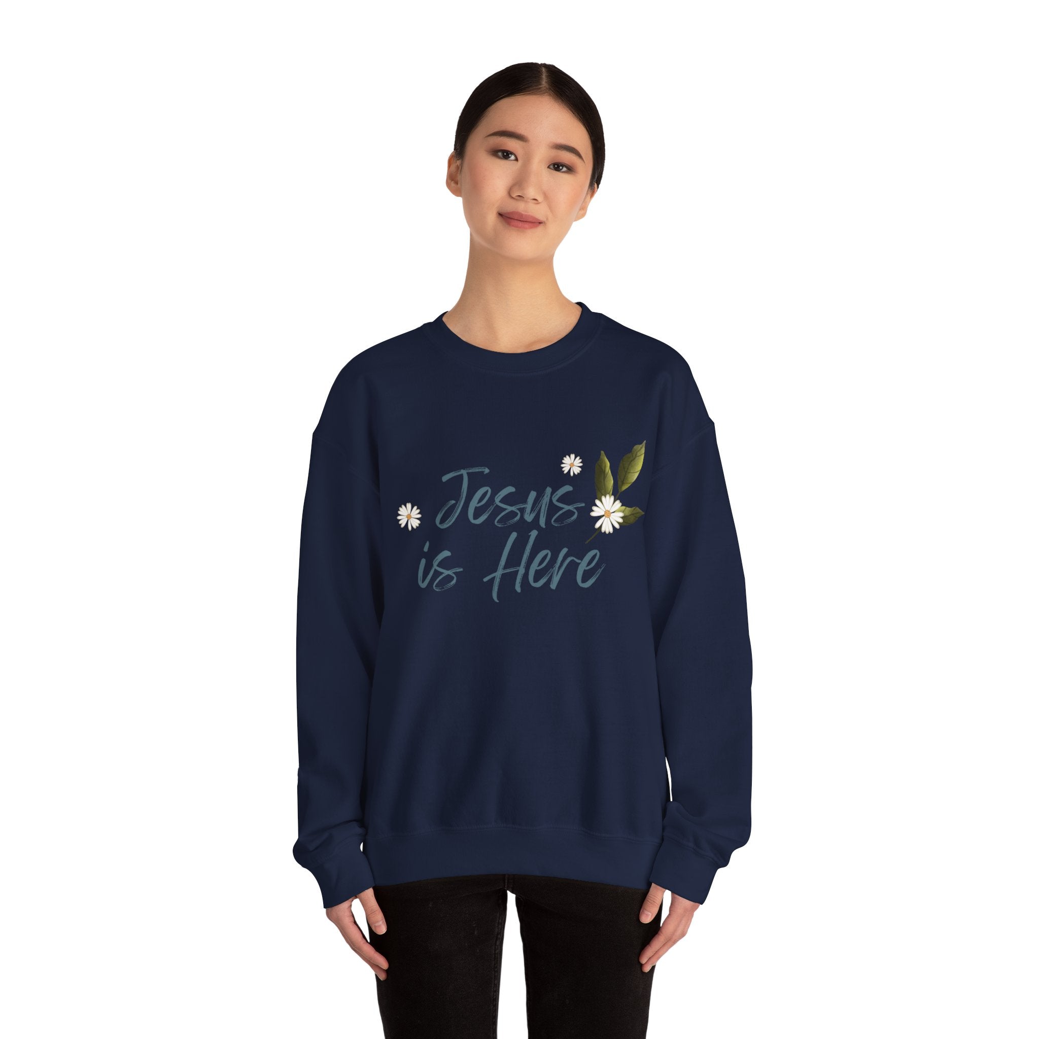 Jesus is Here Unisex Heavy Blend™ Crewneck Sweatshirt