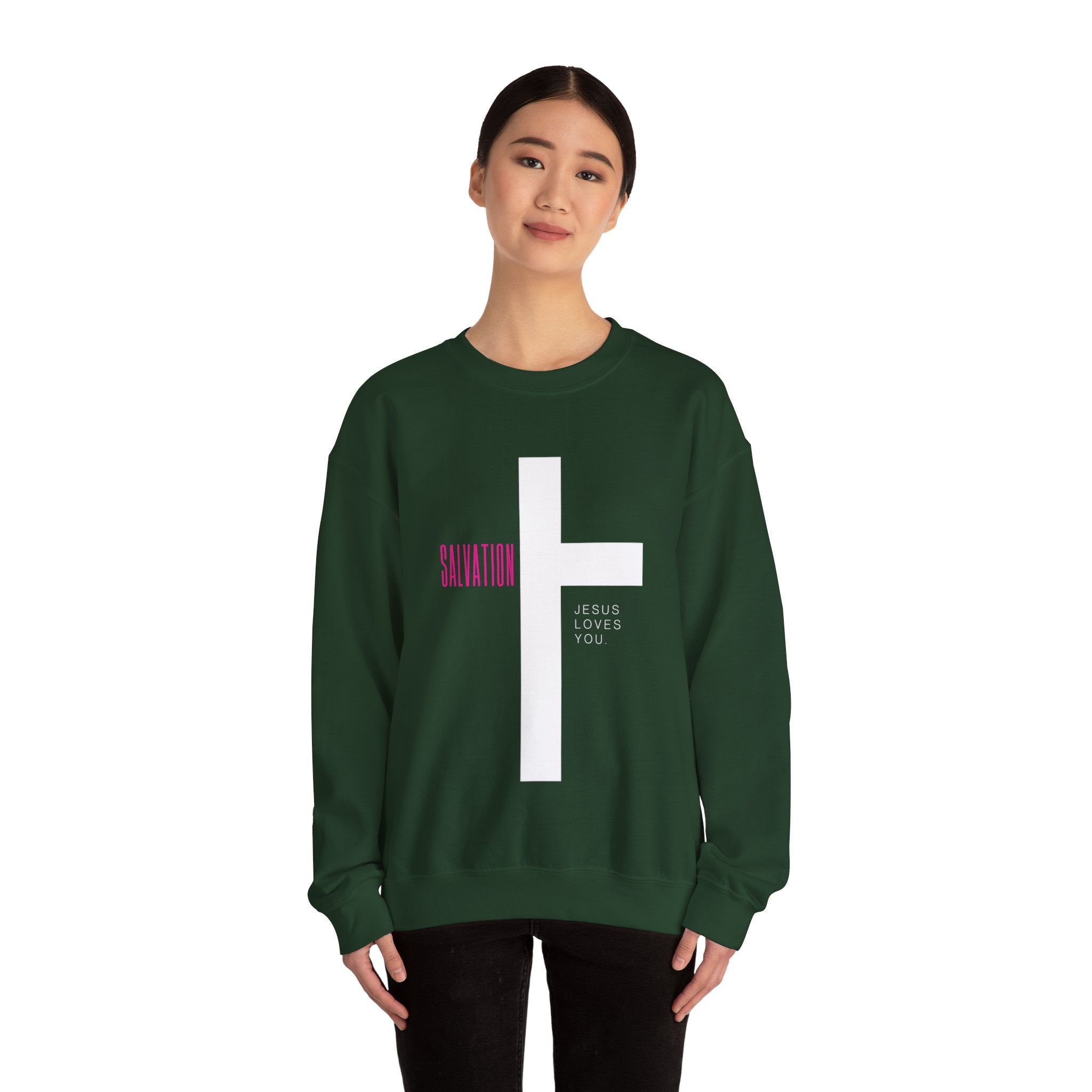 Jesus Loves You Unisex Heavy Blend™ Crewneck Sweatshirt