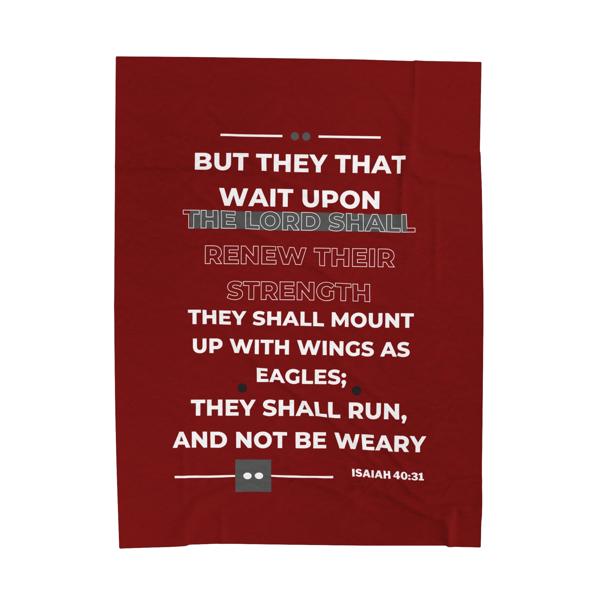 ISAIAH 40:31 Velveteen Plush Blanket