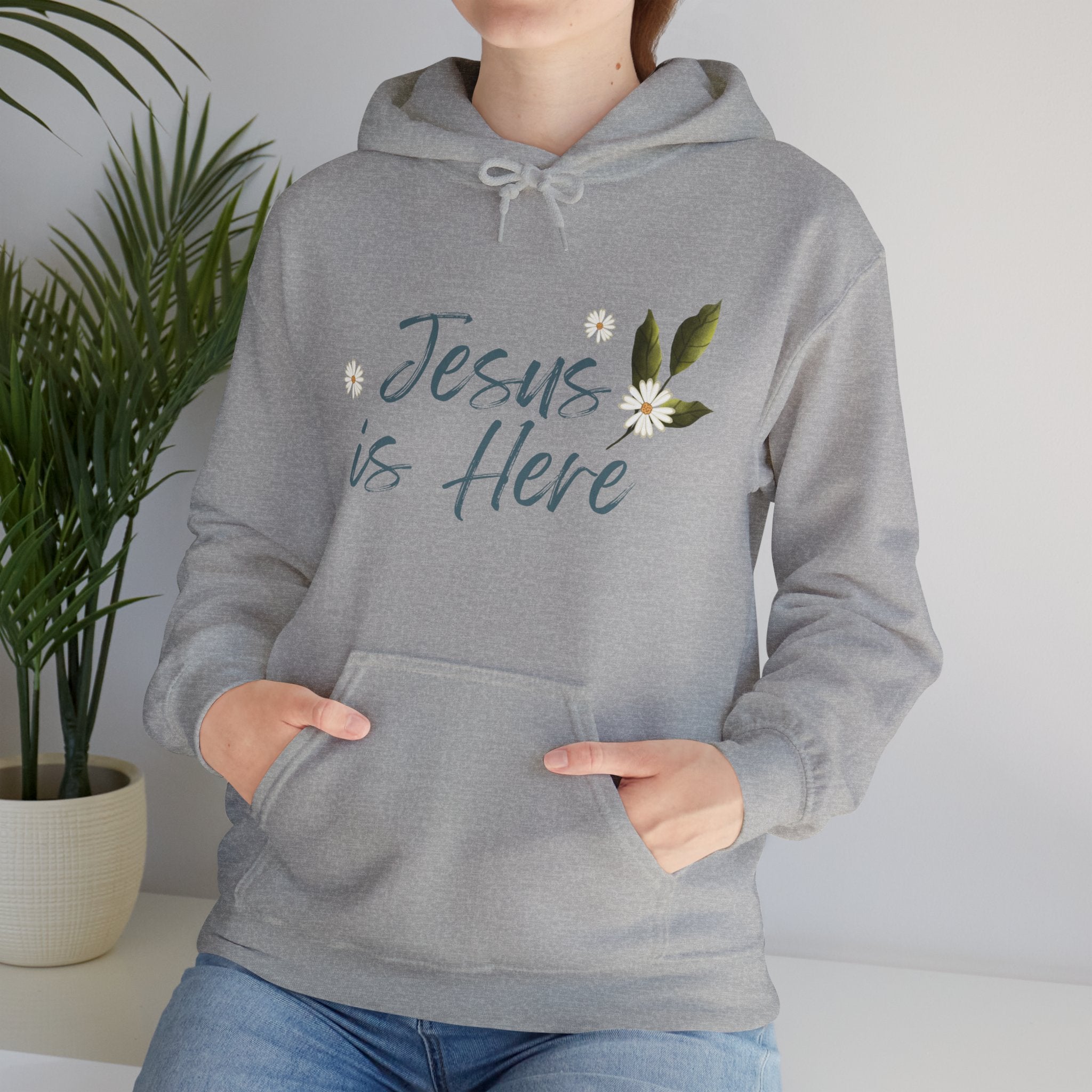 Jesus is Here Unisex Heavy Blend™ Hooded Sweatshirt