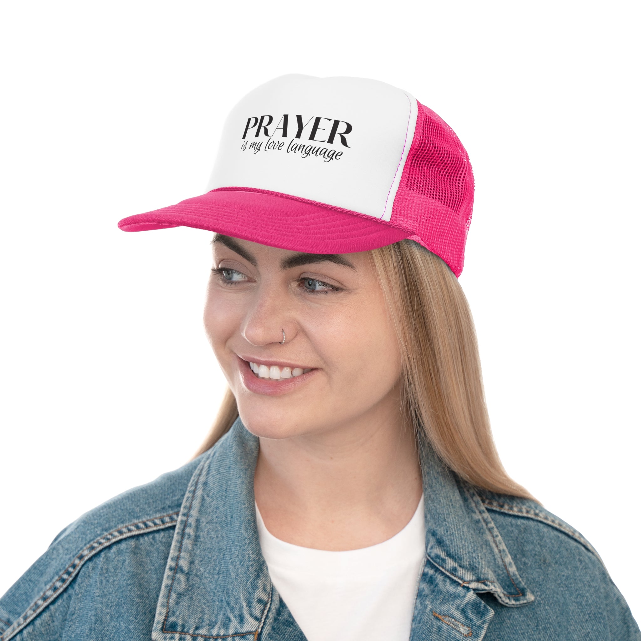 Prayer is my love language Trucker Caps