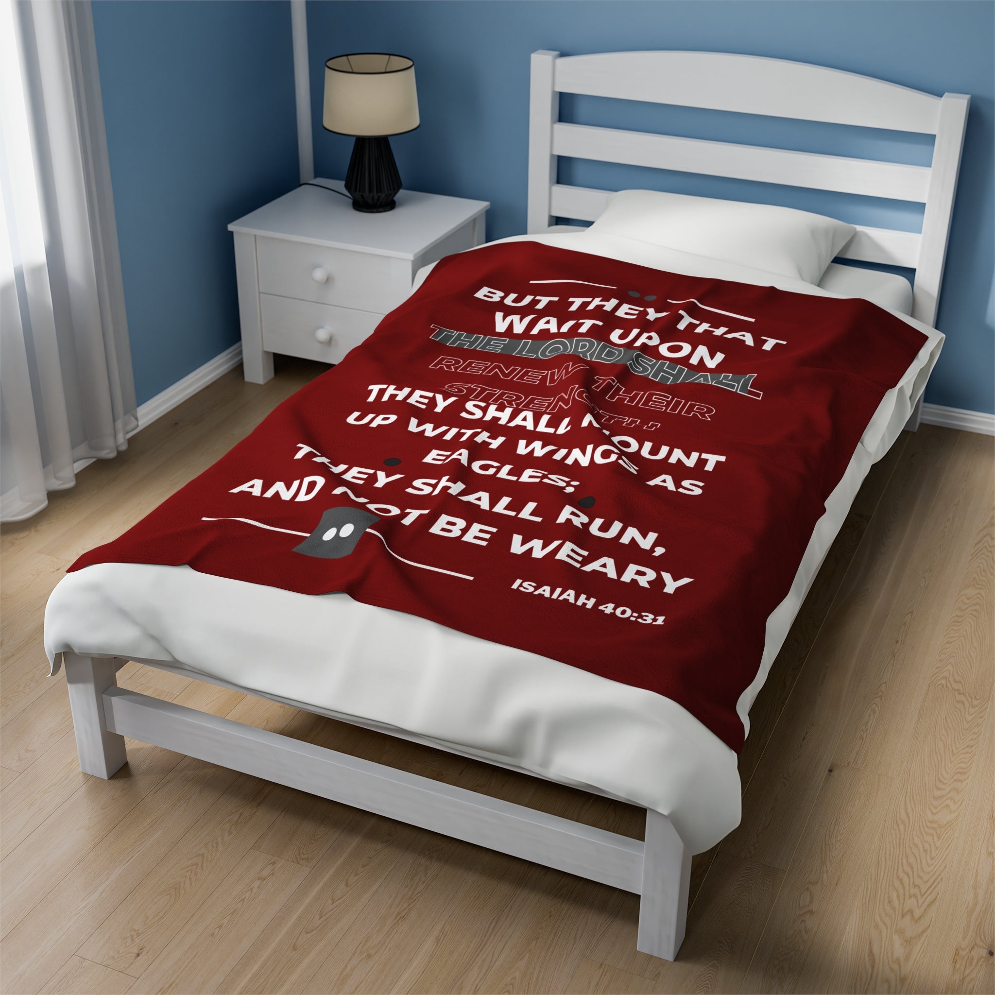 ISAIAH 40:31 Velveteen Plush Blanket