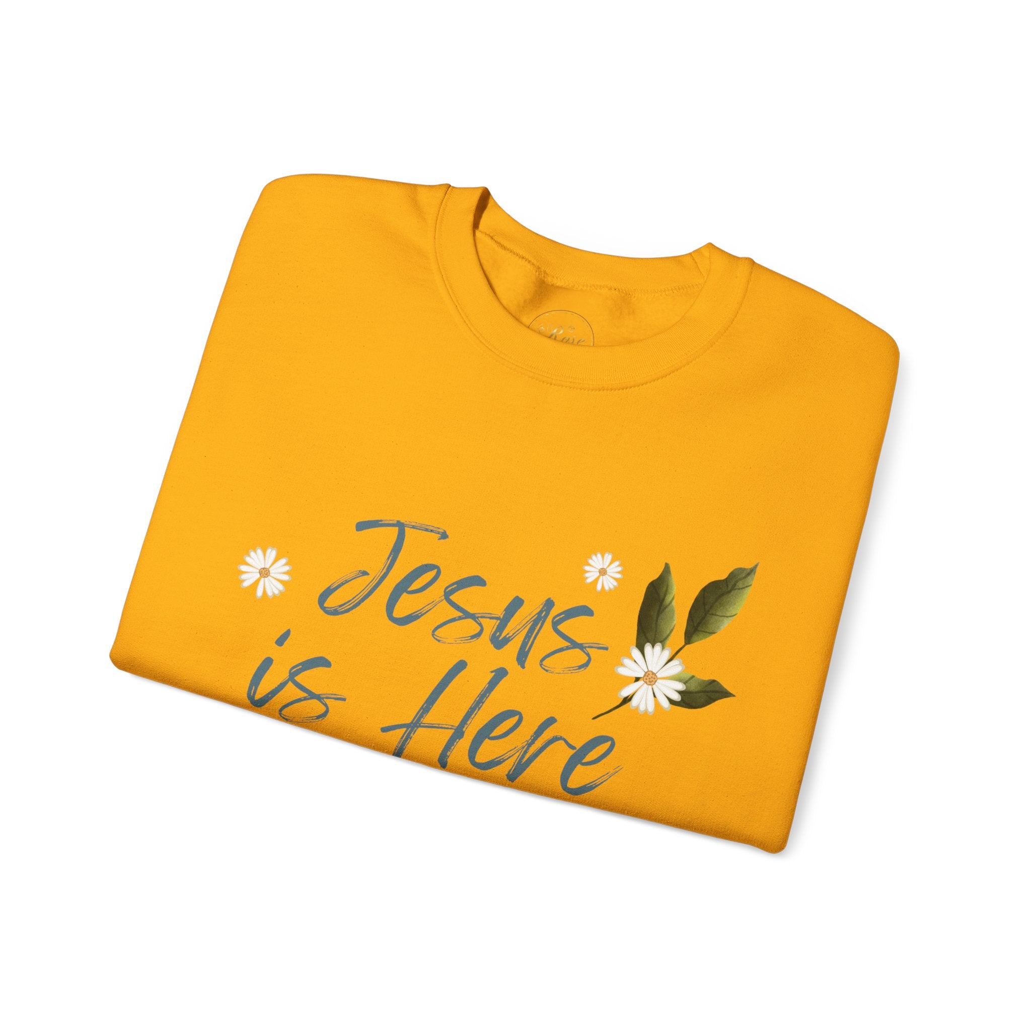 Jesus is Here Unisex Heavy Blend™ Crewneck Sweatshirt