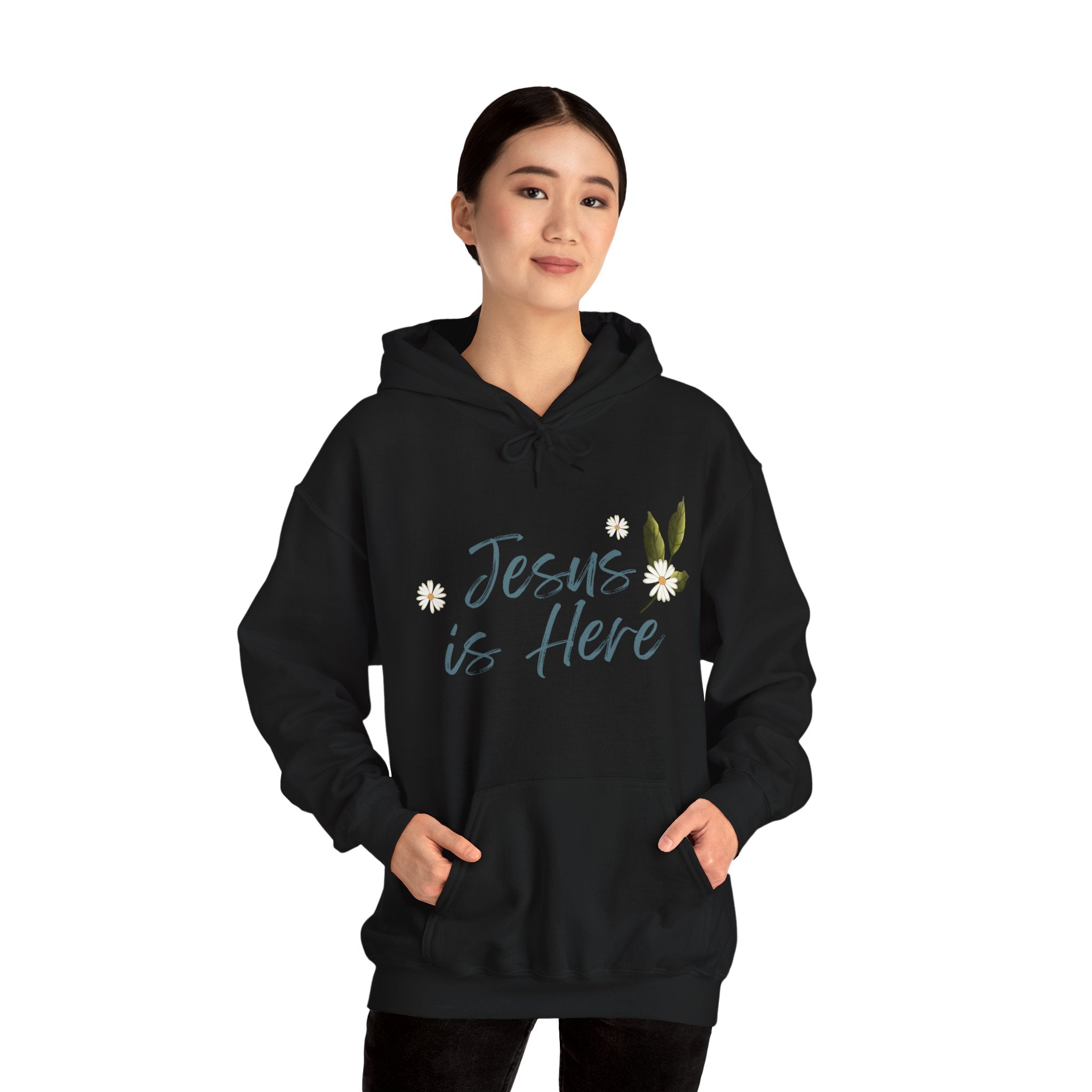 Jesus is Here Unisex Heavy Blend™ Hooded Sweatshirt