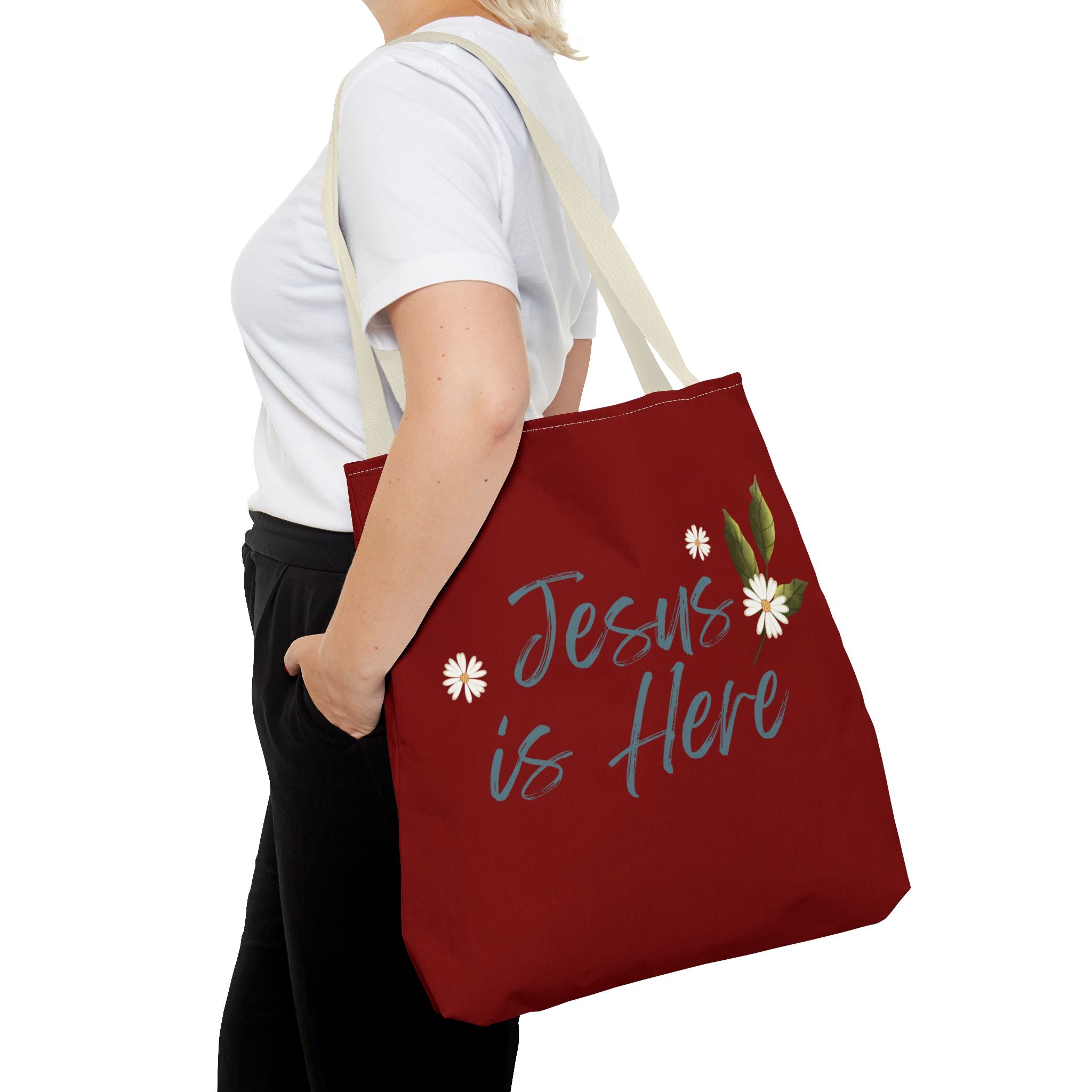 Jesus is Here Tote Bag