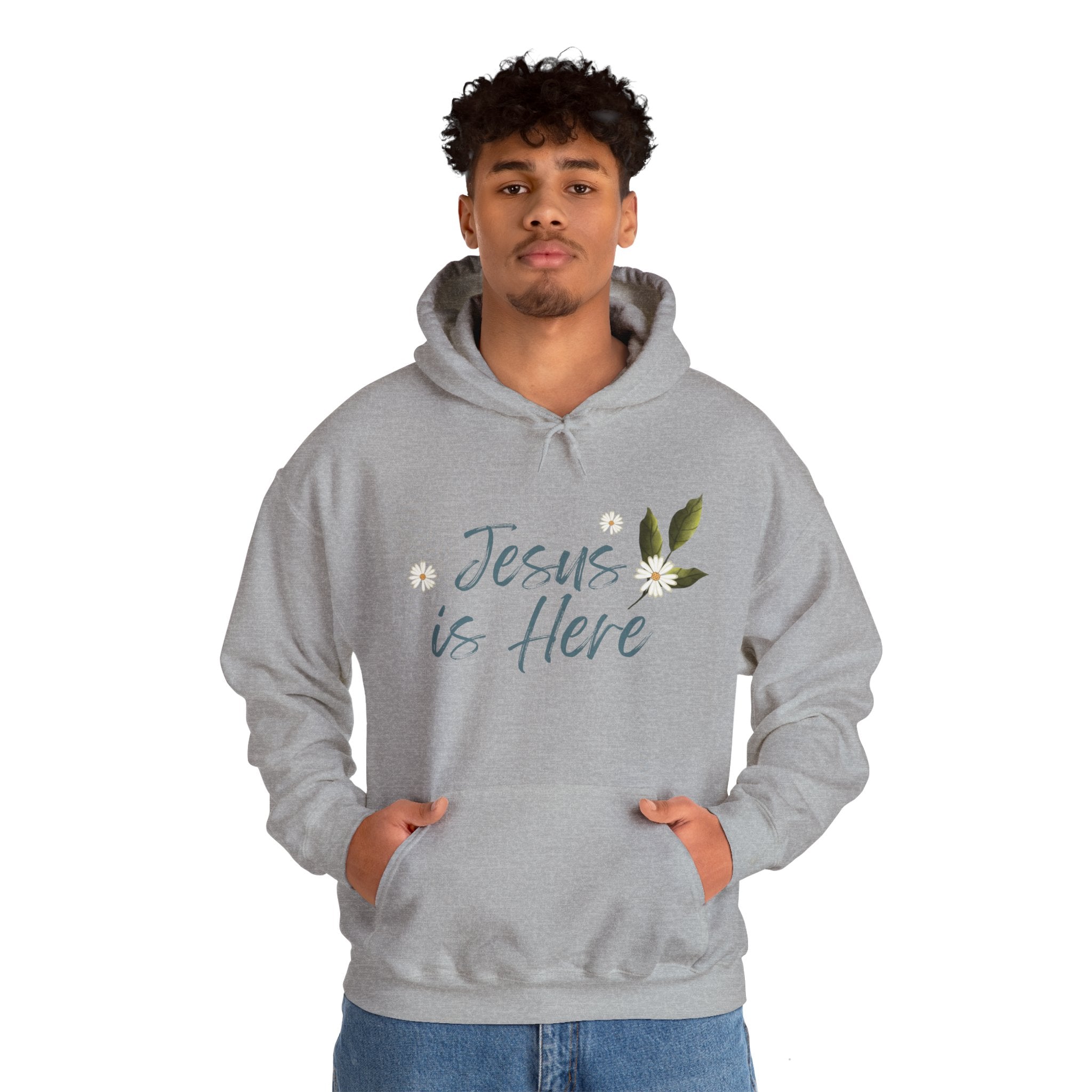 Jesus is Here Unisex Heavy Blend™ Hooded Sweatshirt