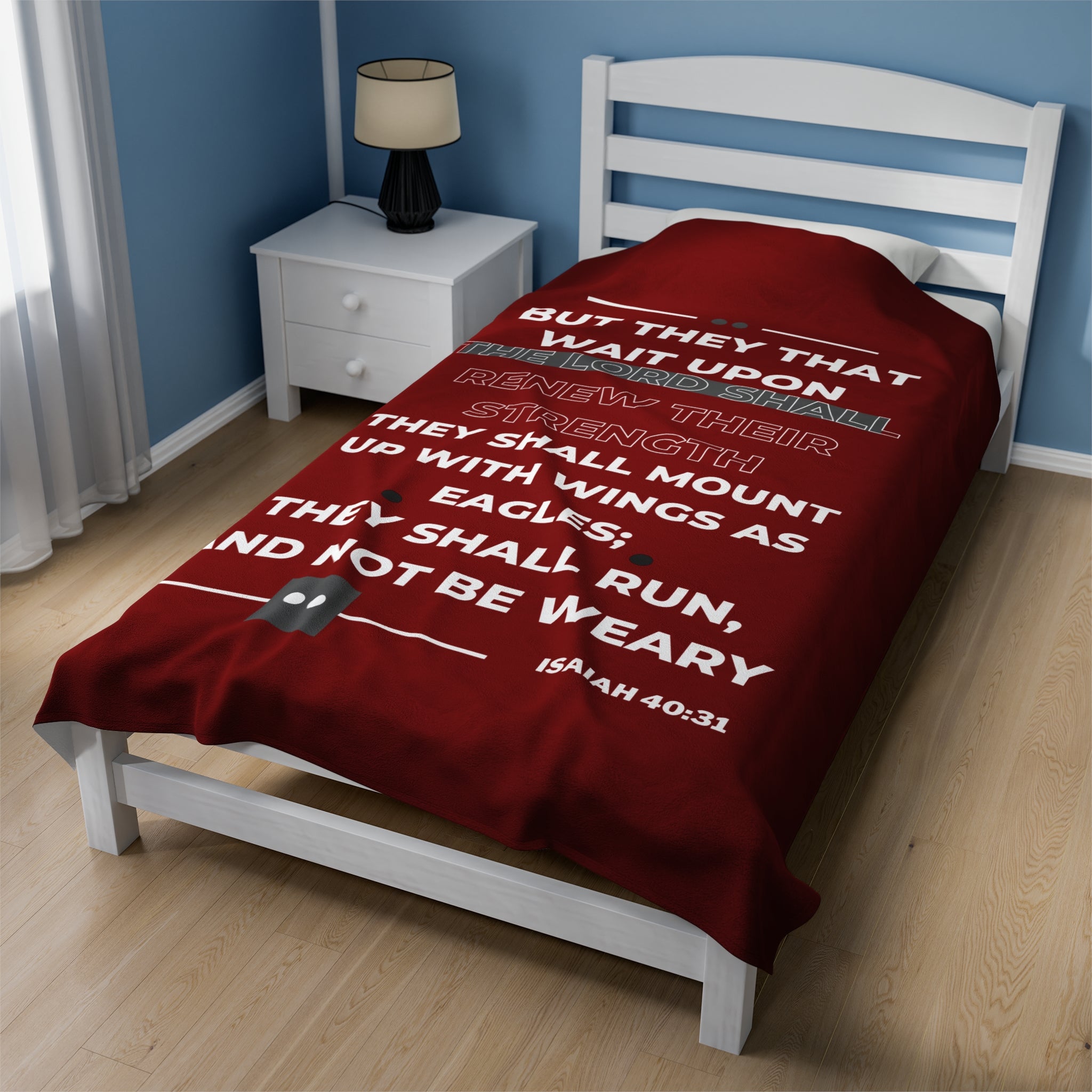 ISAIAH 40:31 Velveteen Plush Blanket