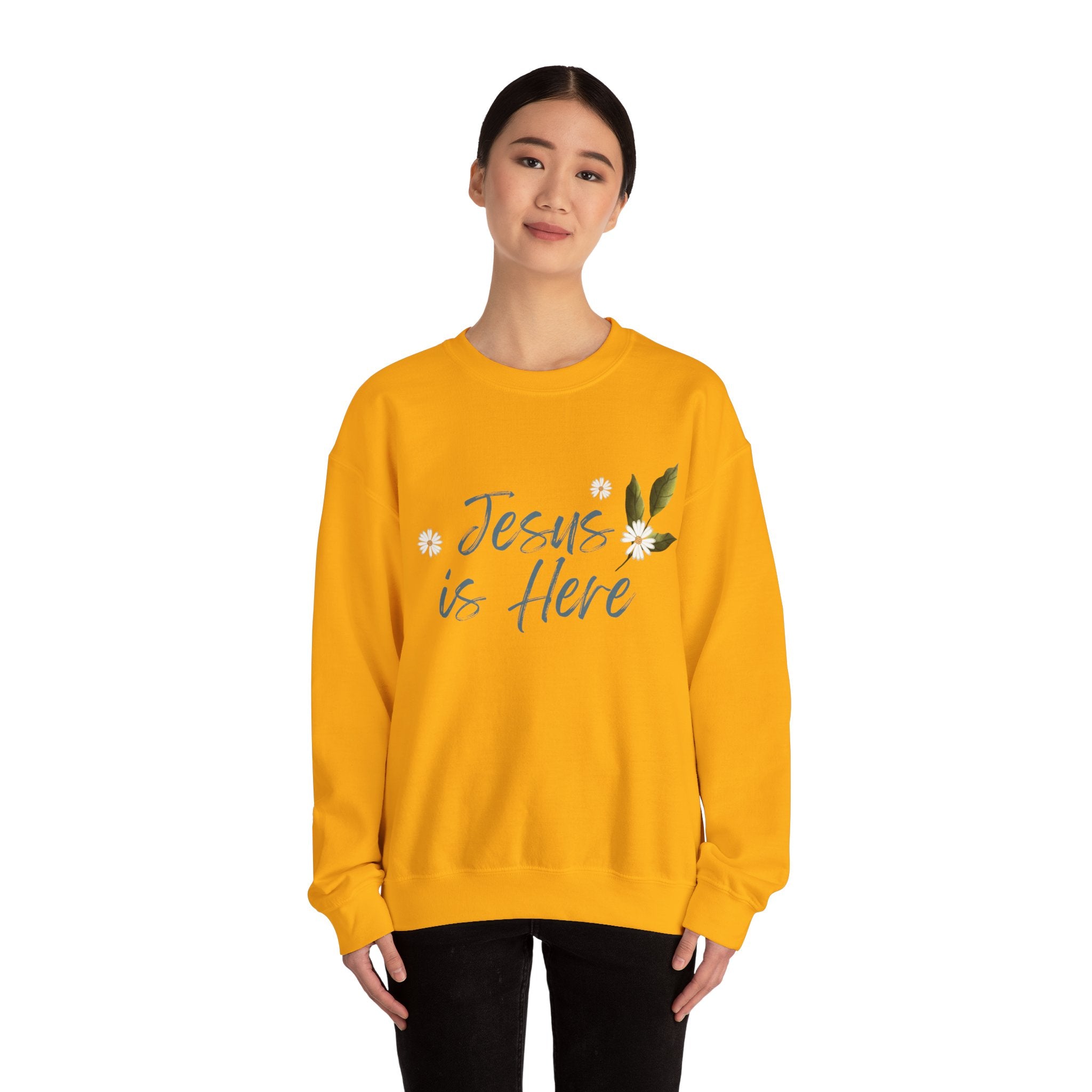 Jesus is Here Unisex Heavy Blend™ Crewneck Sweatshirt