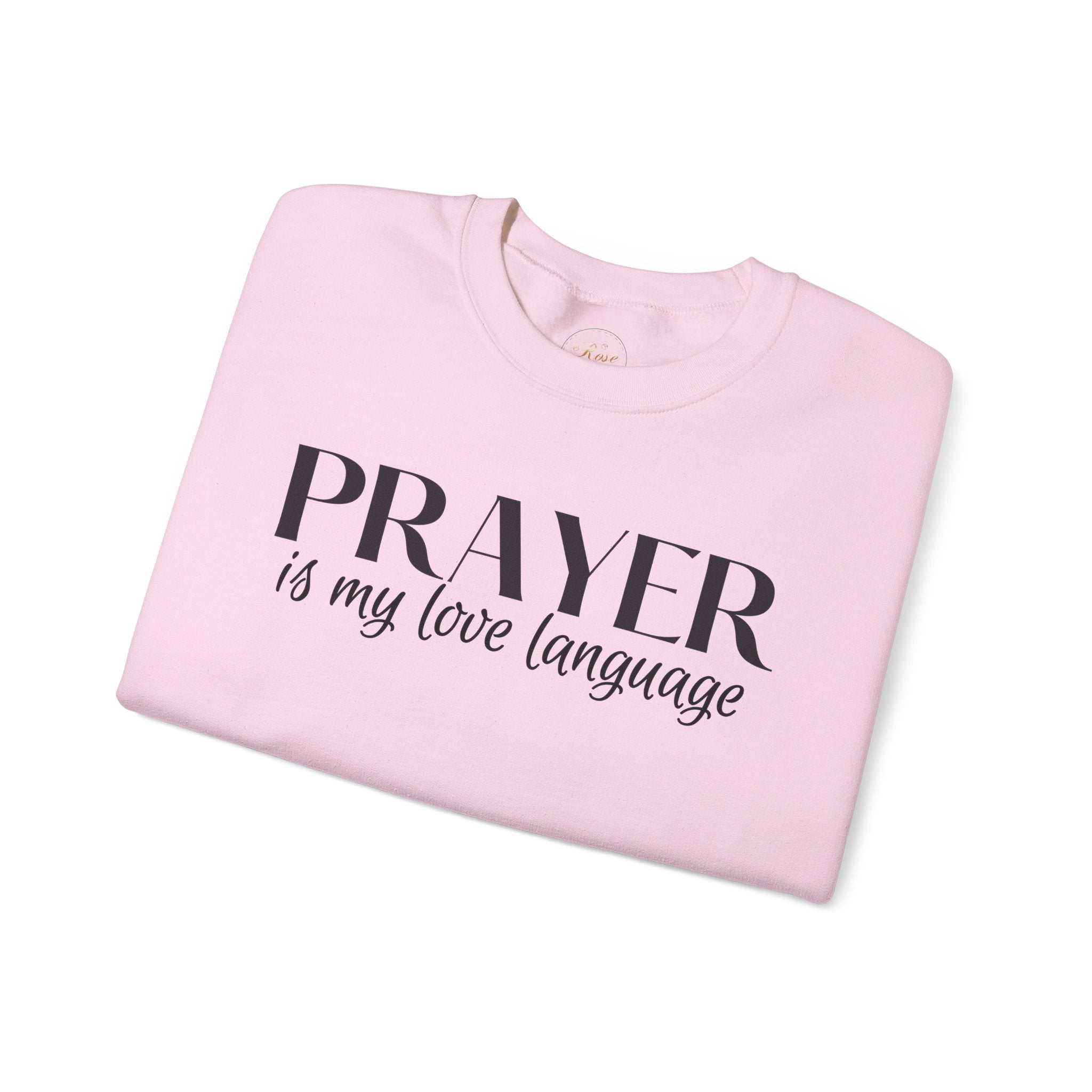 Prayer is my love language Unisex Heavy Blend™ Crewneck Sweatshirt