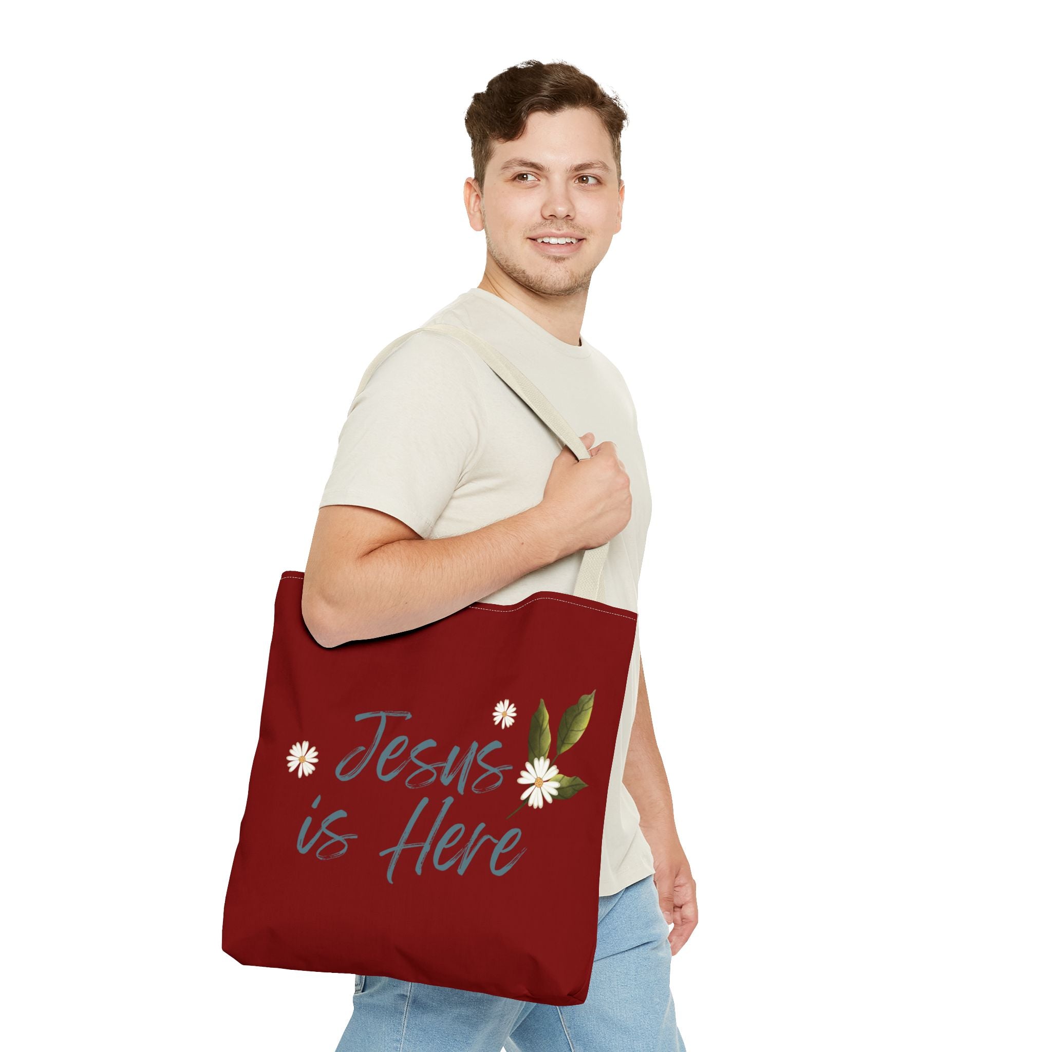 Jesus is Here Tote Bag