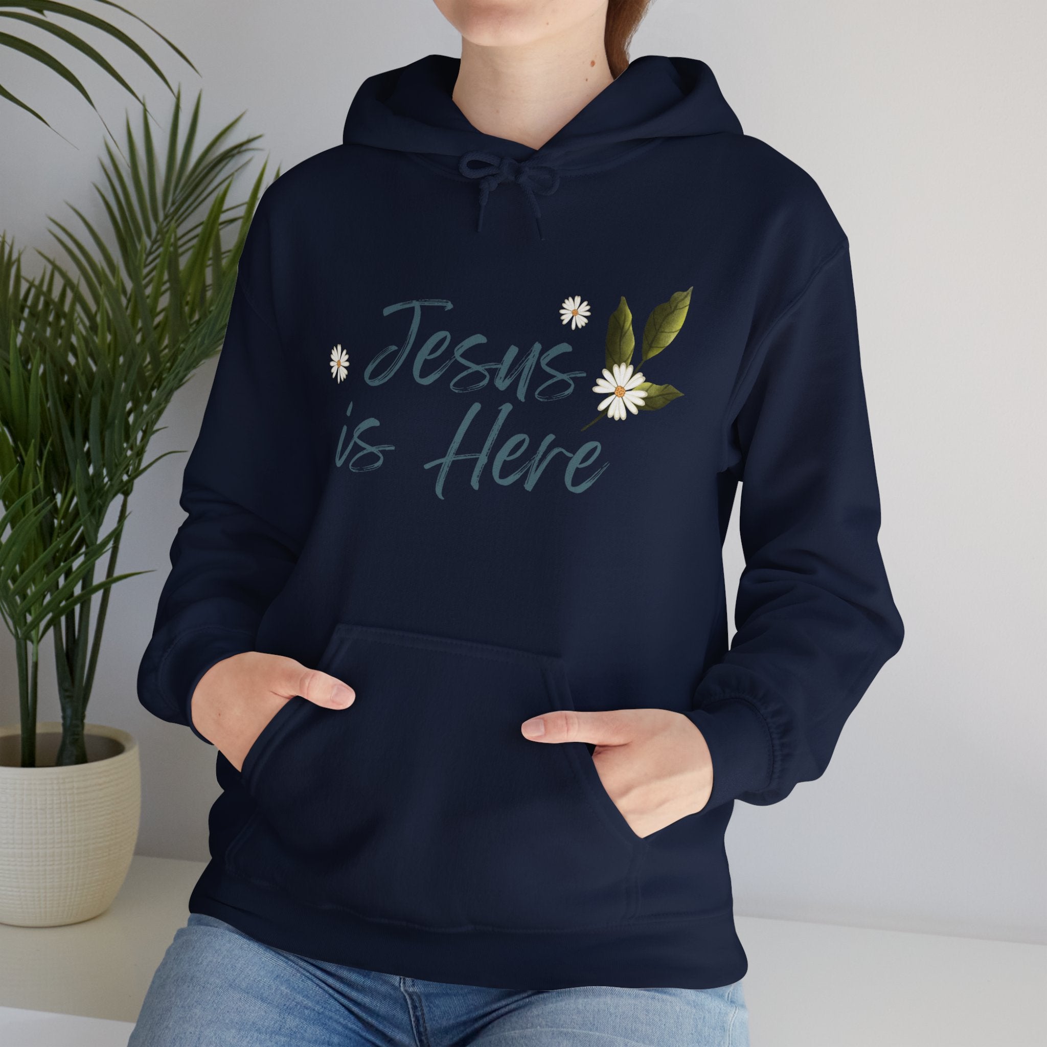 Jesus is Here Unisex Heavy Blend™ Hooded Sweatshirt