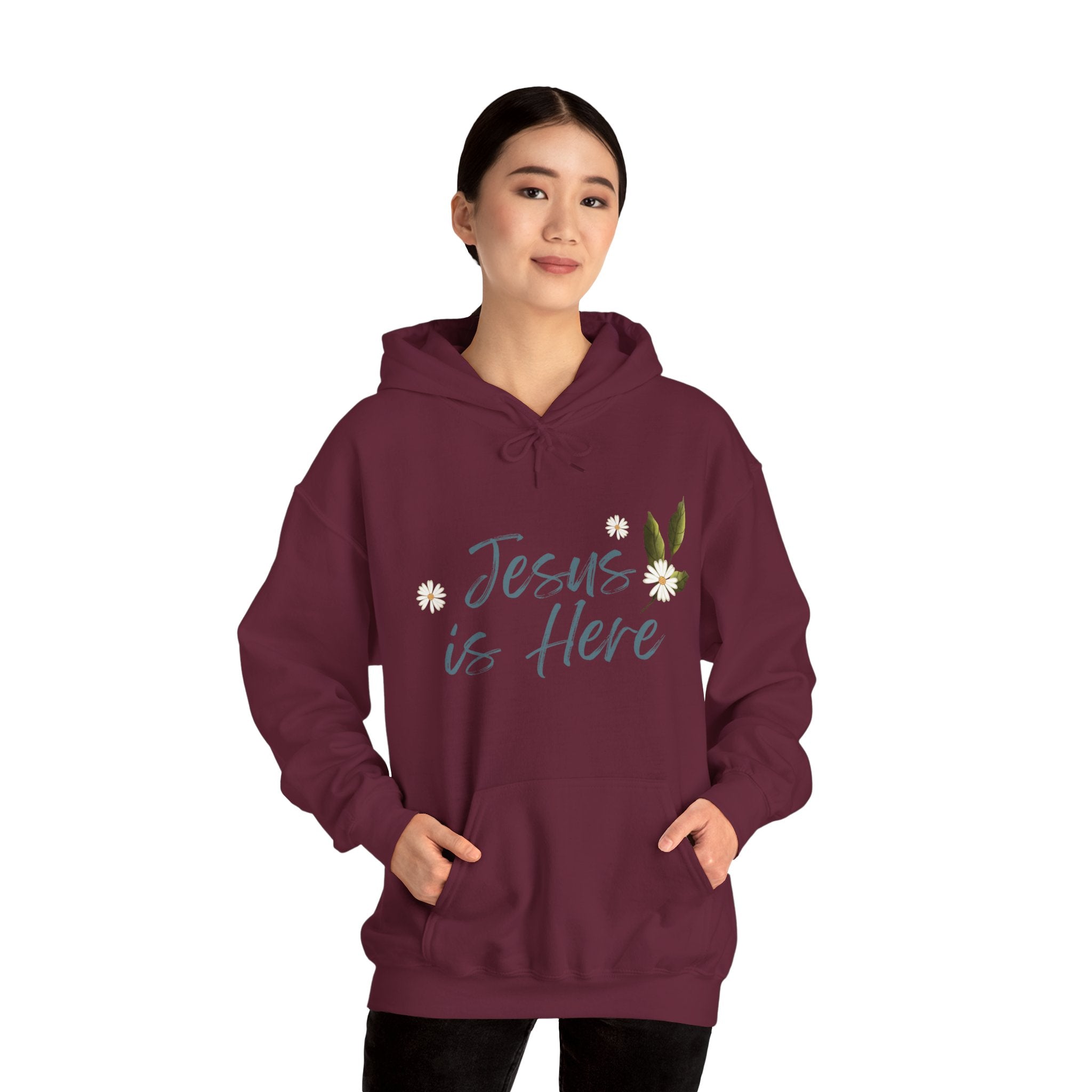 Jesus is Here Unisex Heavy Blend™ Hooded Sweatshirt