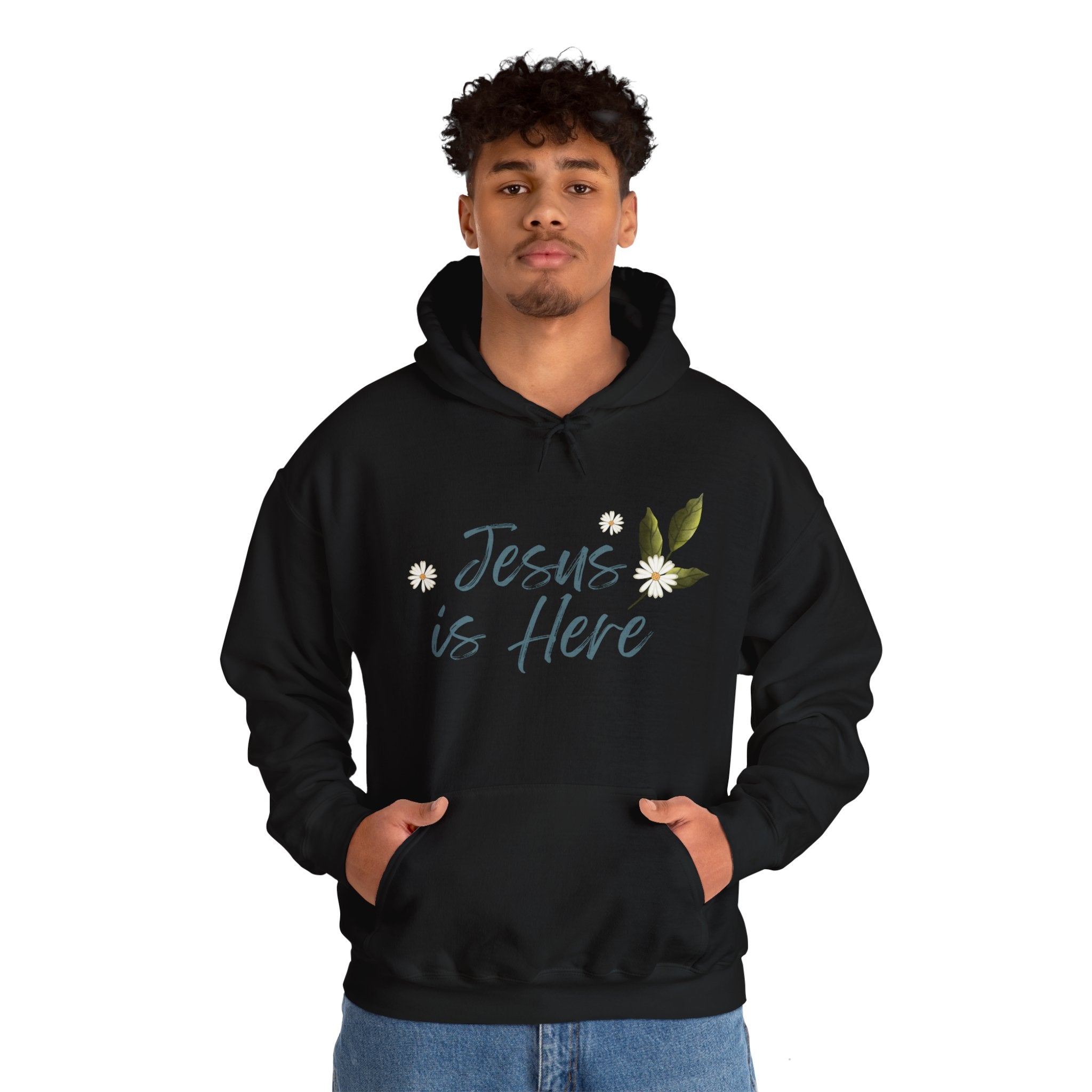 Jesus is Here Unisex Heavy Blend™ Hooded Sweatshirt