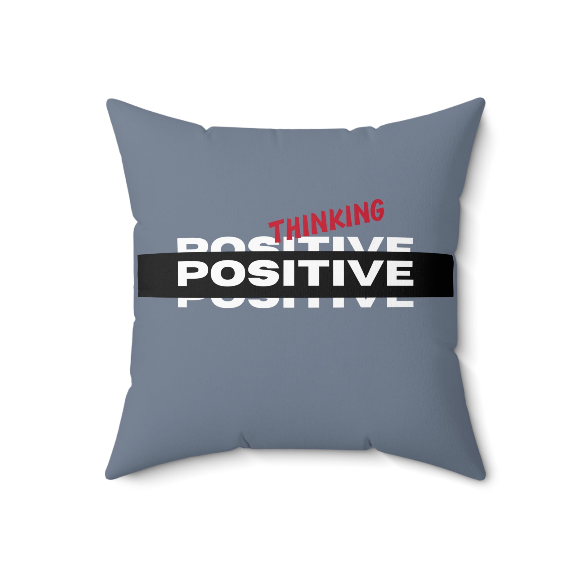 Thinking Positive Polyester Square Pillow