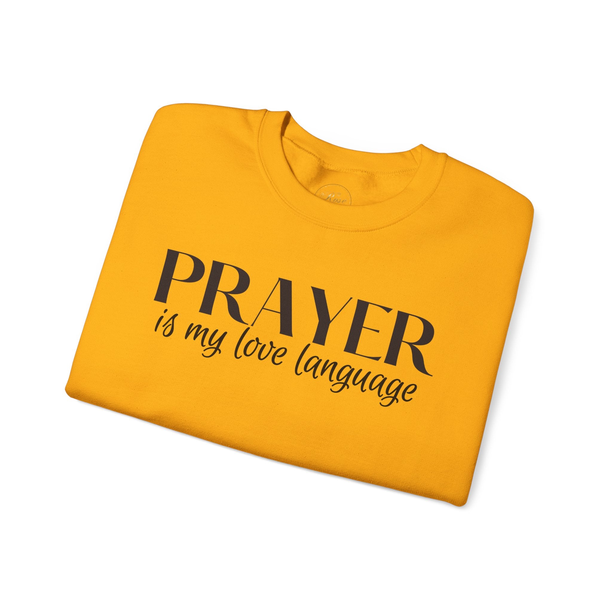 Prayer is my love language Unisex Heavy Blend™ Crewneck Sweatshirt