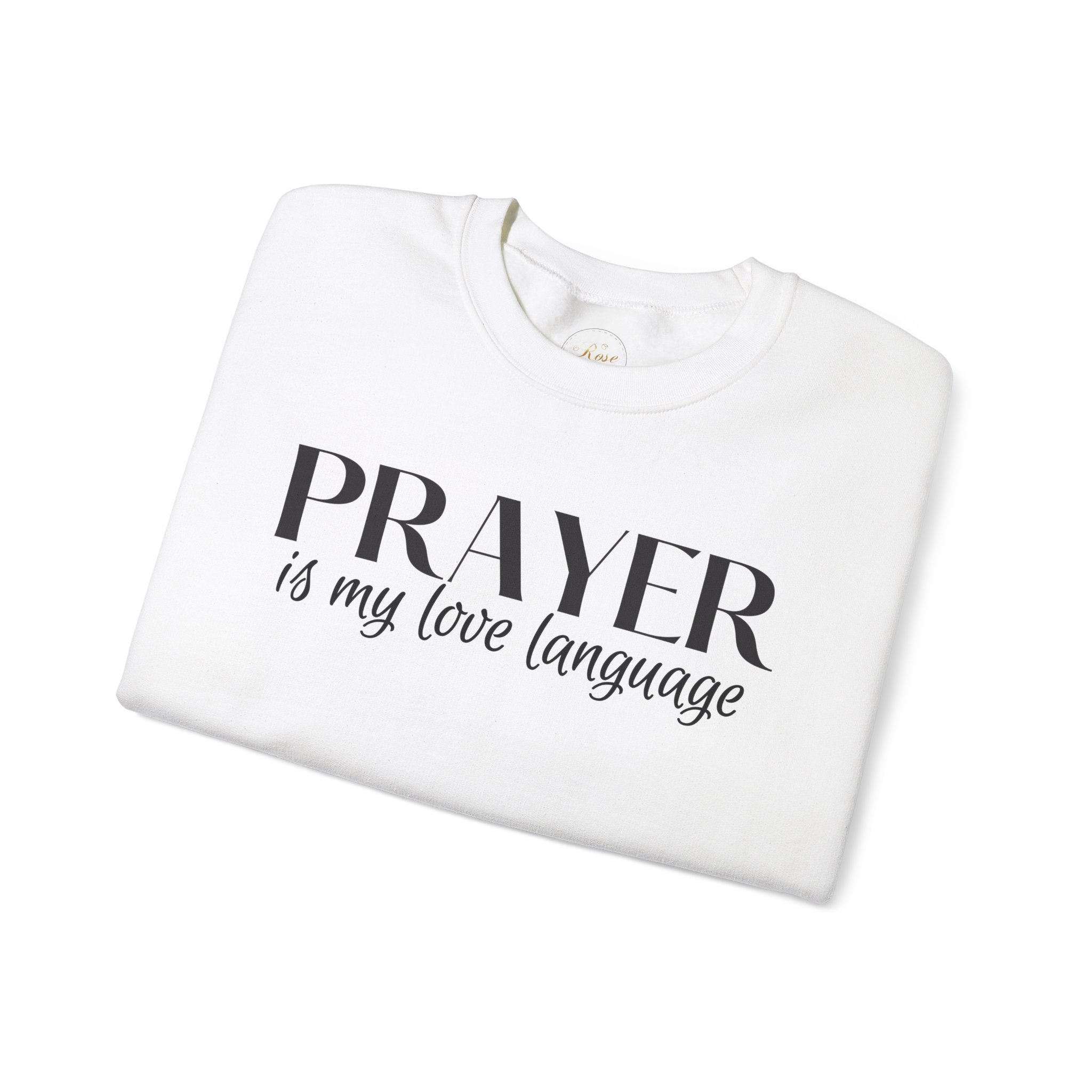 Prayer is my love language Unisex Heavy Blend™ Crewneck Sweatshirt