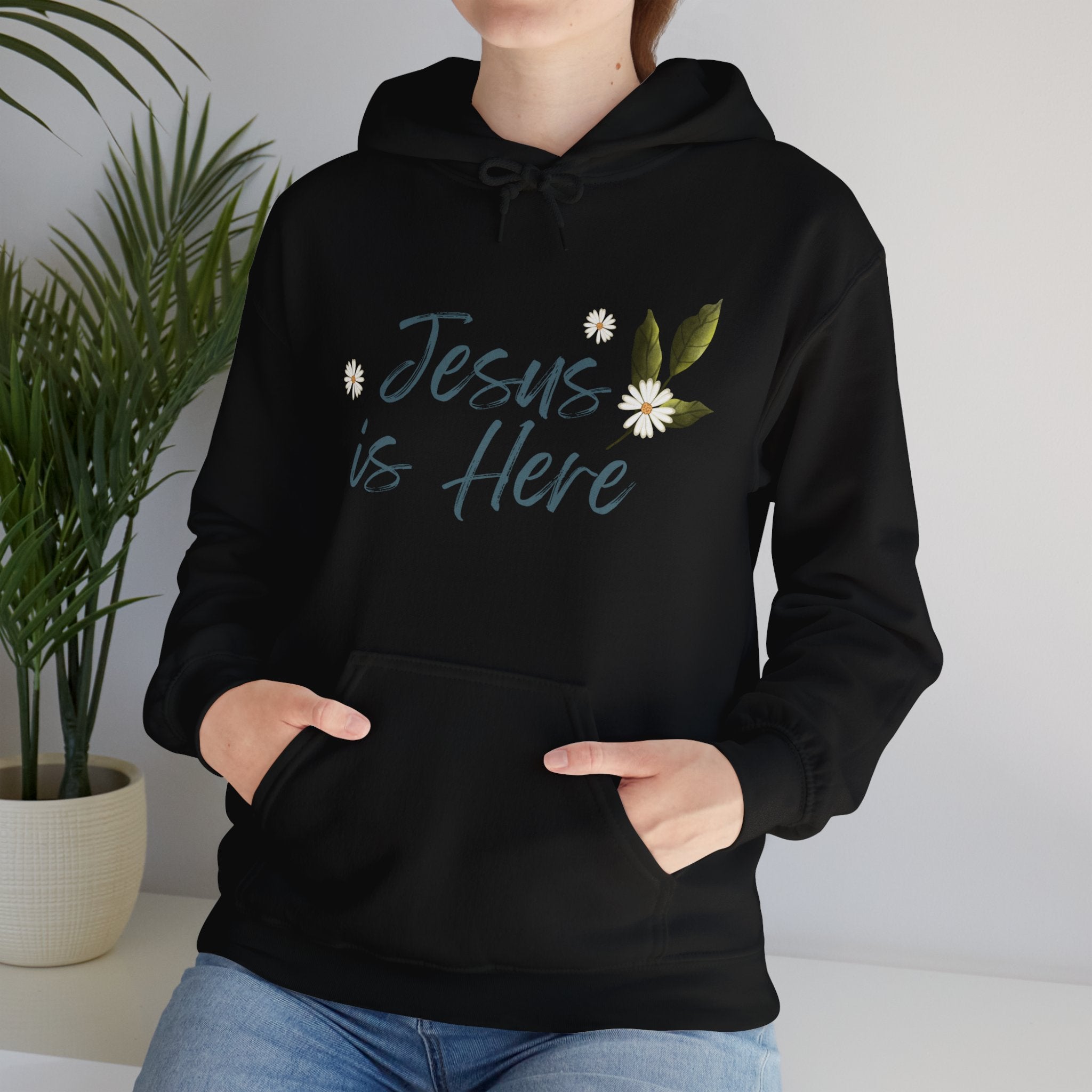 Jesus is Here Unisex Heavy Blend™ Hooded Sweatshirt