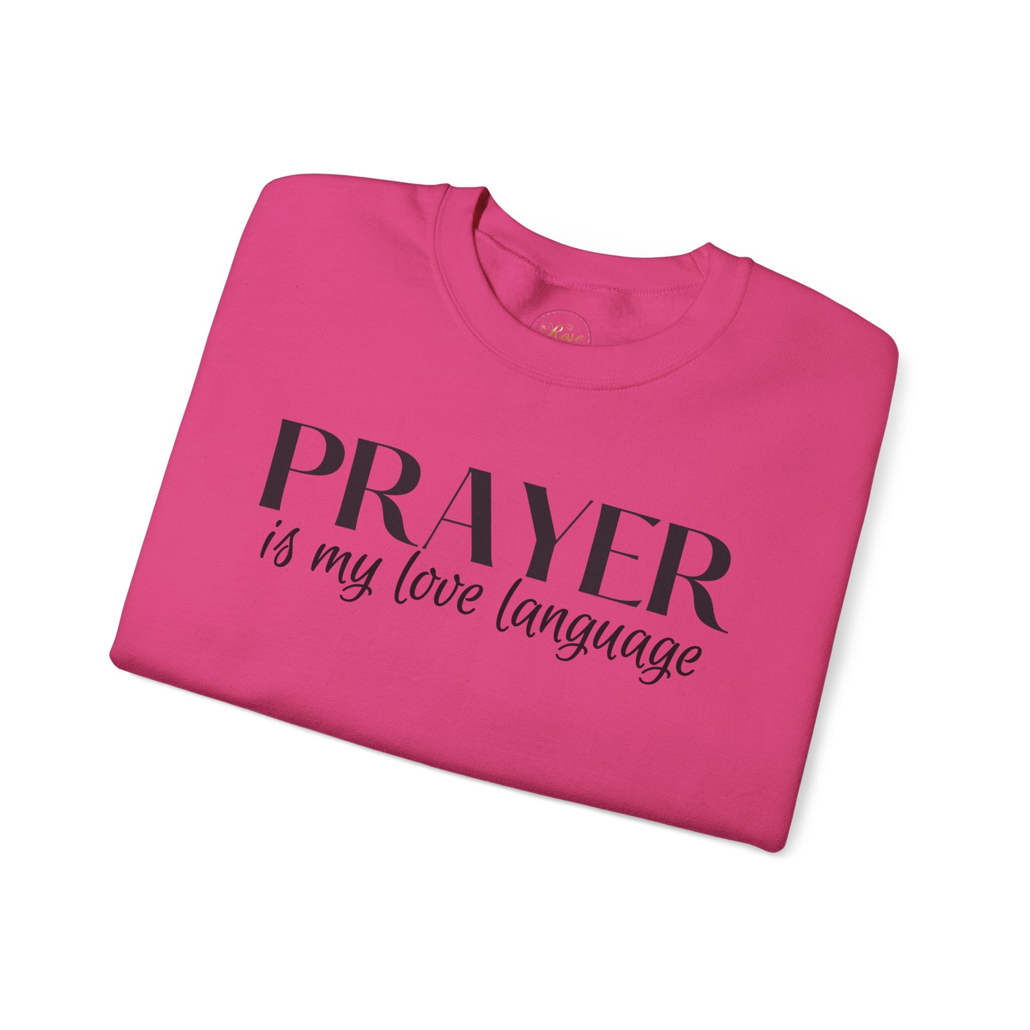 Prayer is my love language Unisex Heavy Blend™ Crewneck Sweatshirt