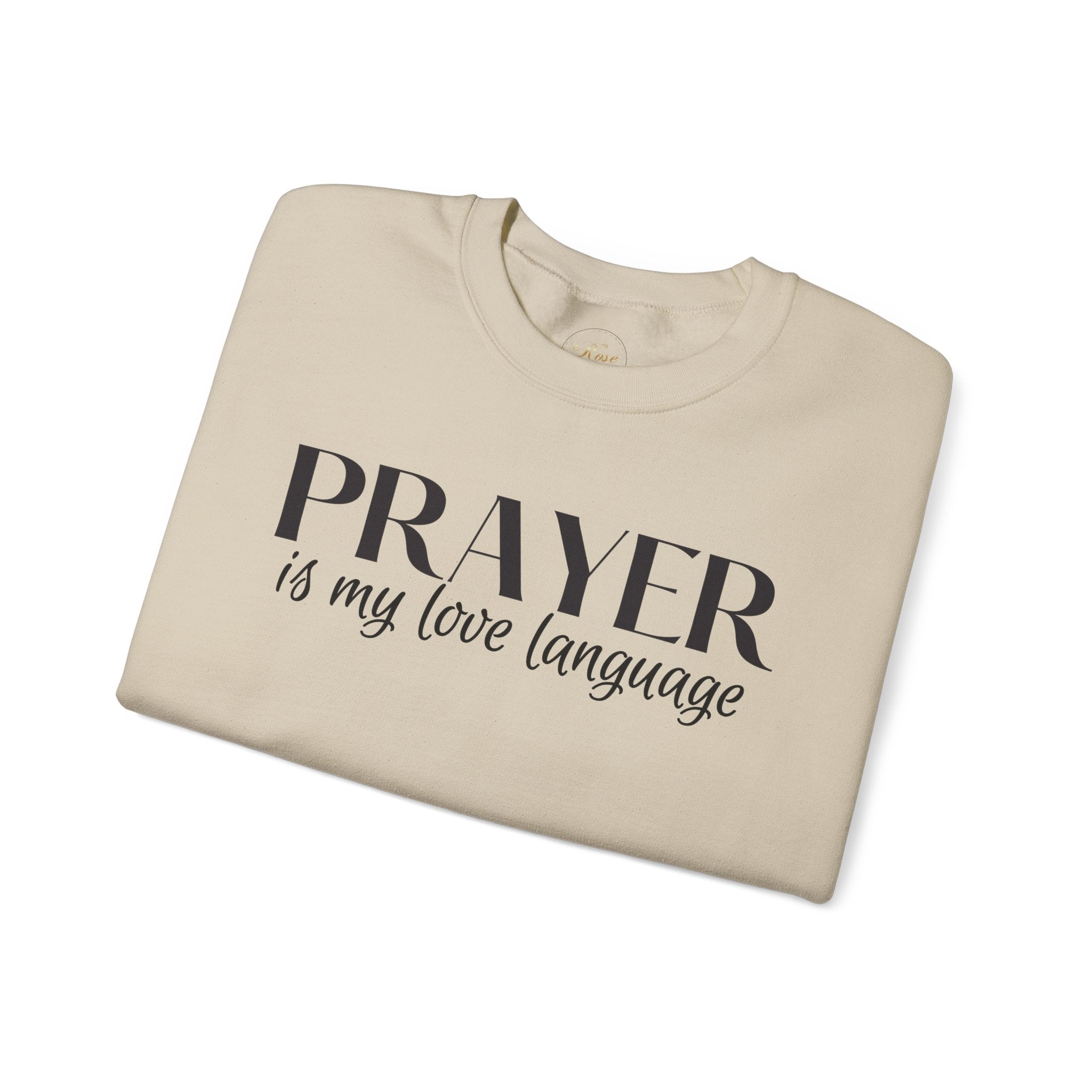 Prayer is my love language Unisex Heavy Blend™ Crewneck Sweatshirt