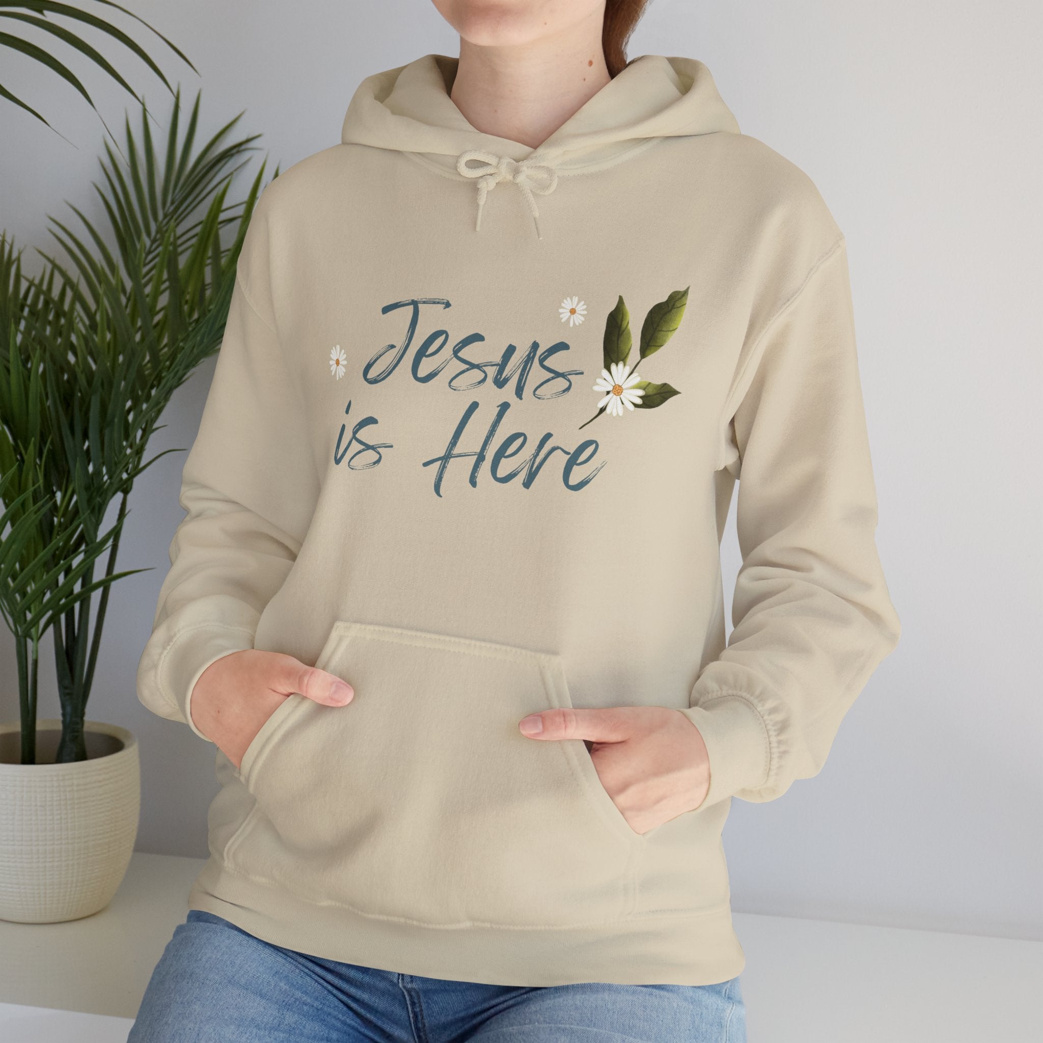 Jesus is Here Unisex Heavy Blend™ Hooded Sweatshirt