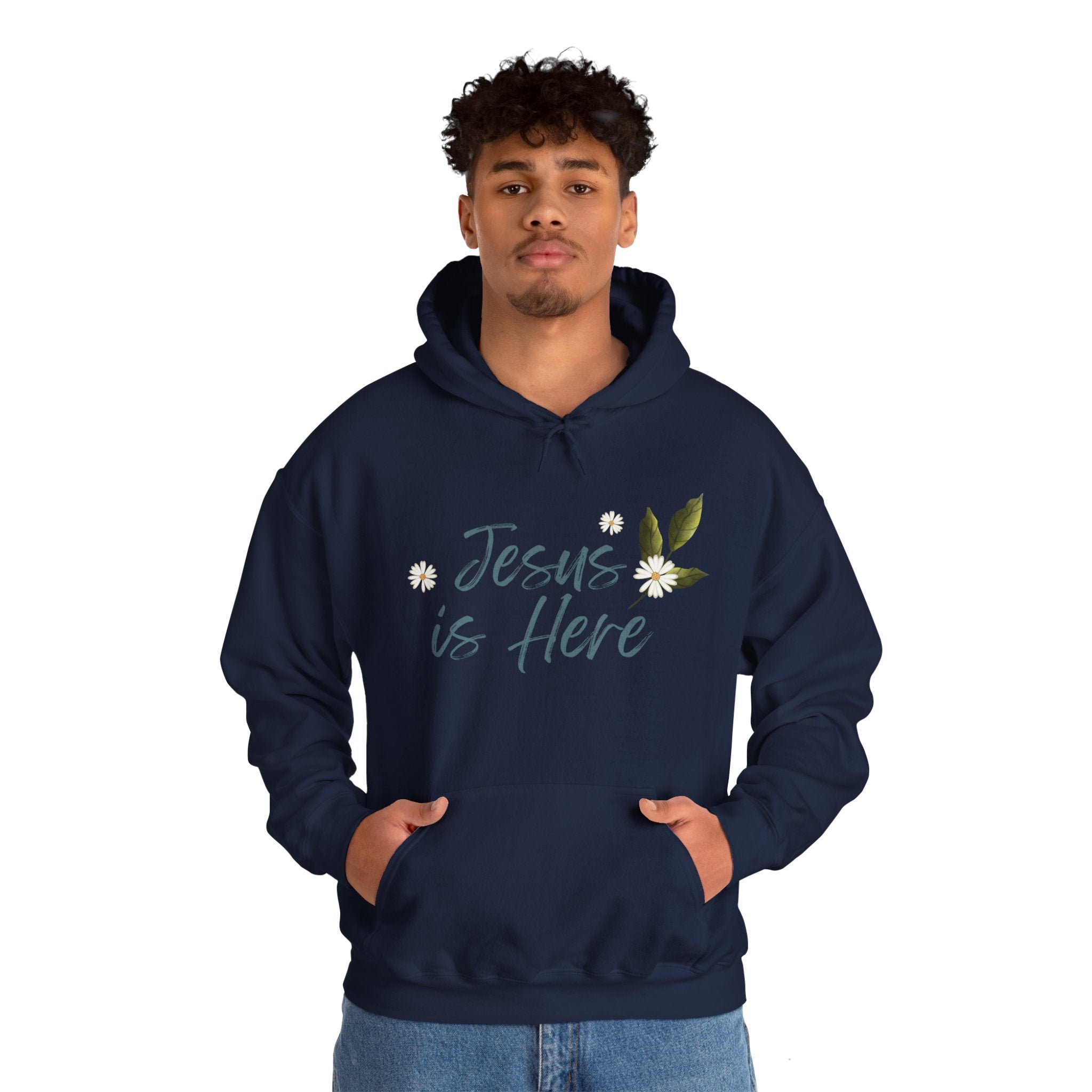 Jesus is Here Unisex Heavy Blend™ Hooded Sweatshirt