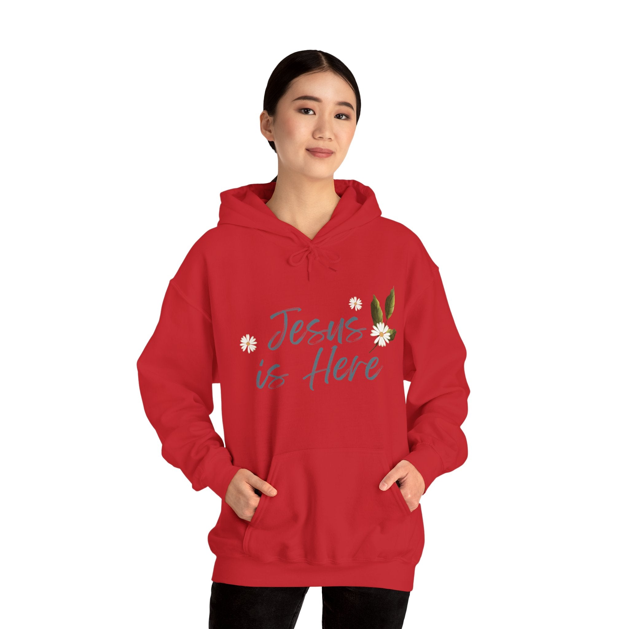 Jesus is Here Unisex Heavy Blend™ Hooded Sweatshirt