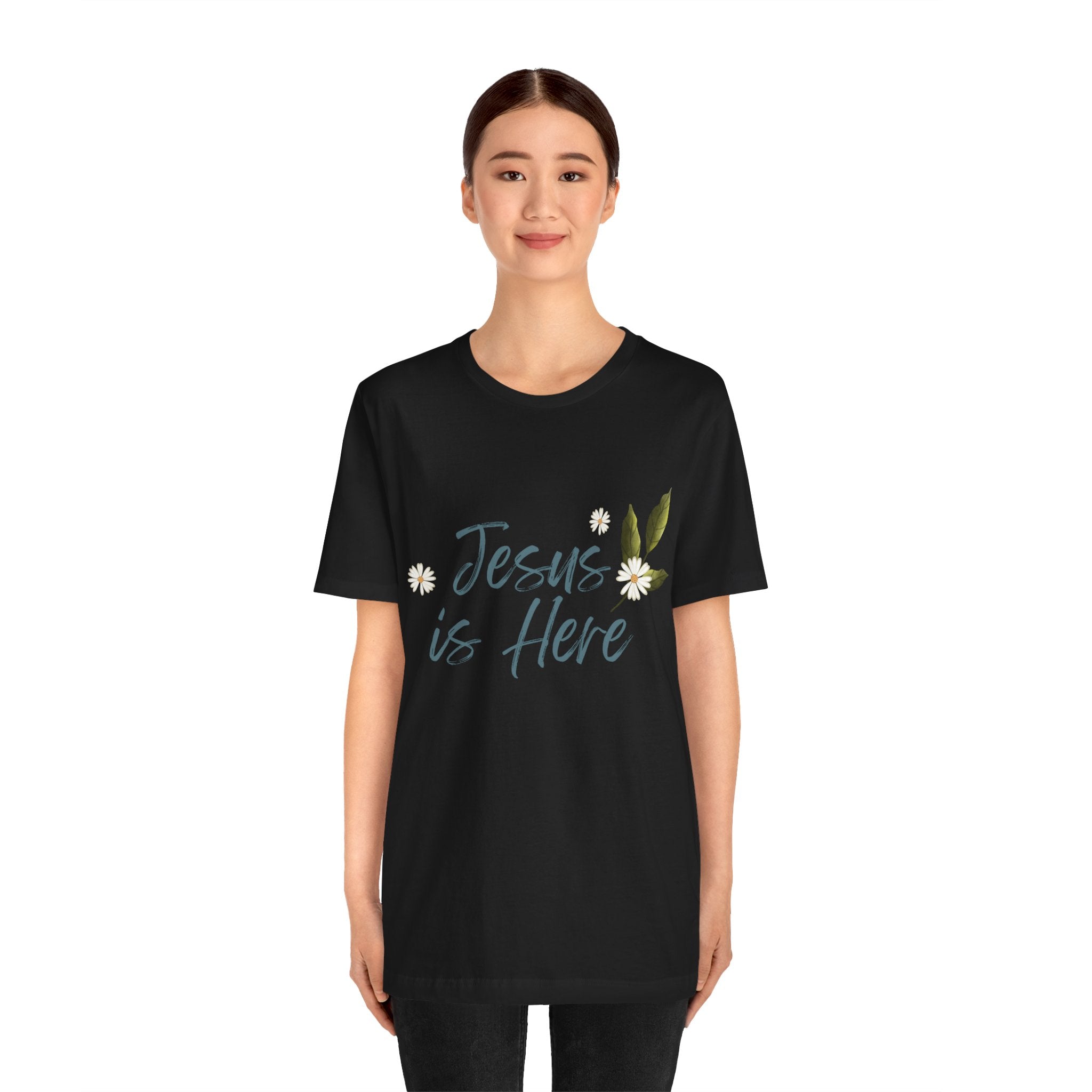 Jesus is Here Unisex Jersey Short Sleeve Tee