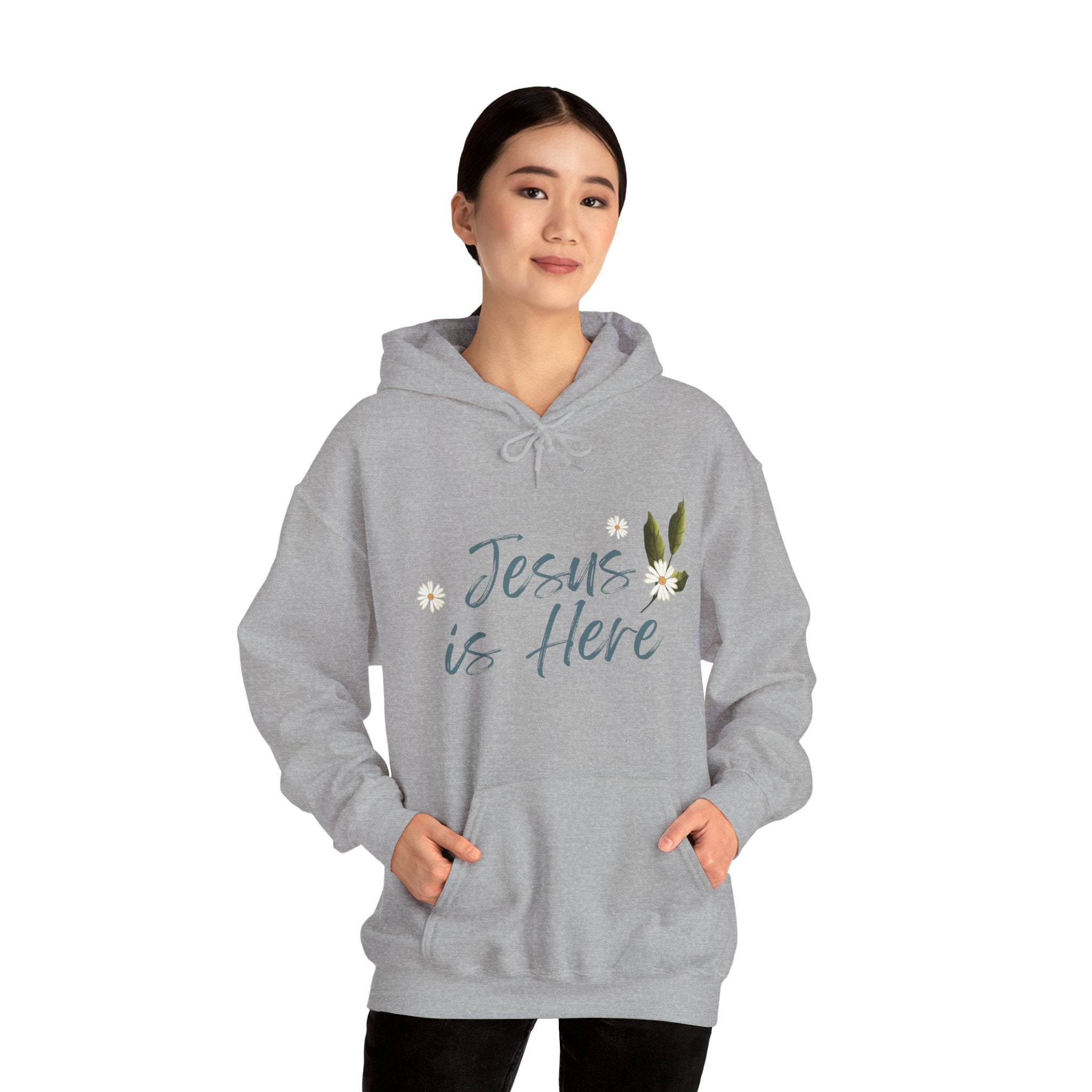 Jesus is Here Unisex Heavy Blend™ Hooded Sweatshirt