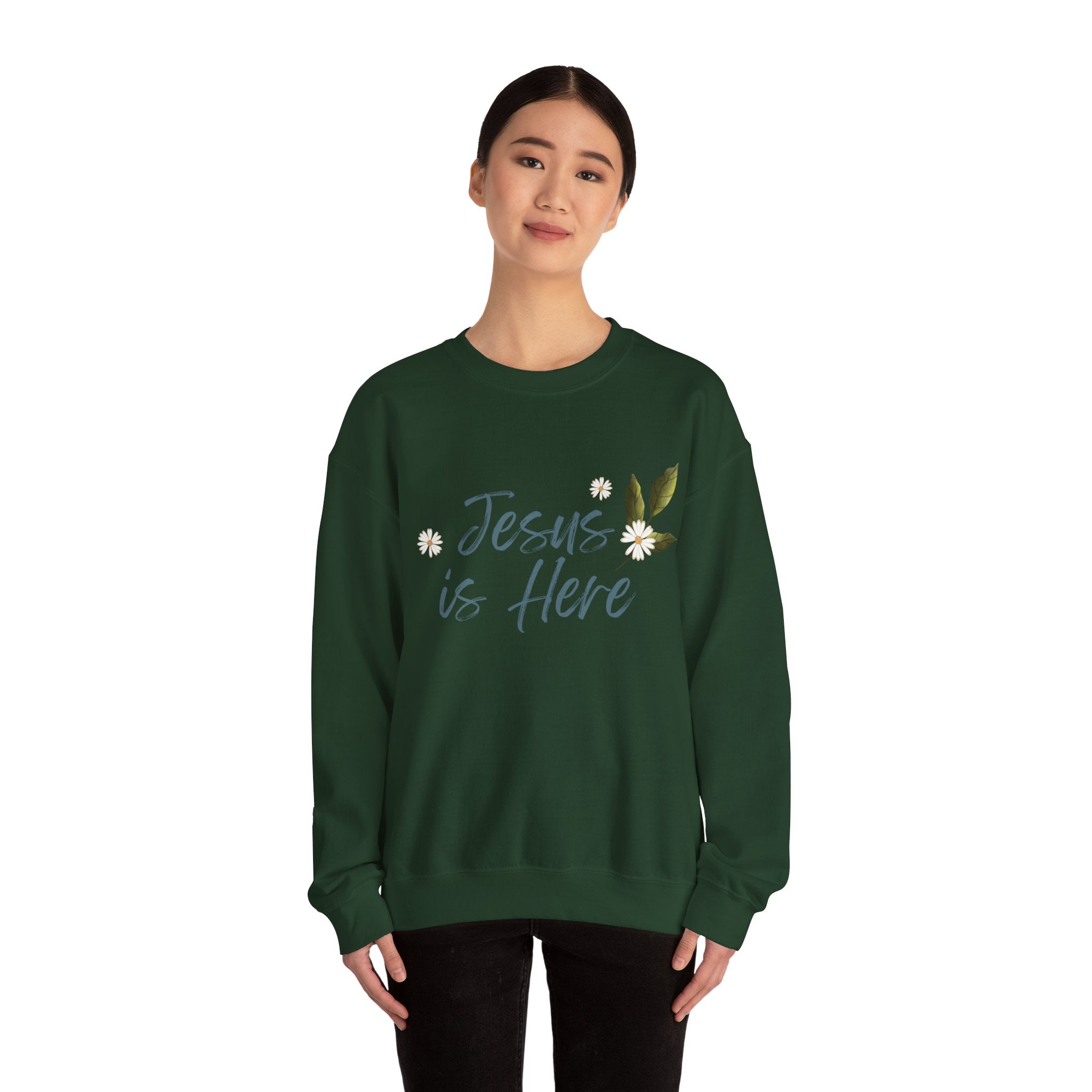 Jesus is Here Unisex Heavy Blend™ Crewneck Sweatshirt